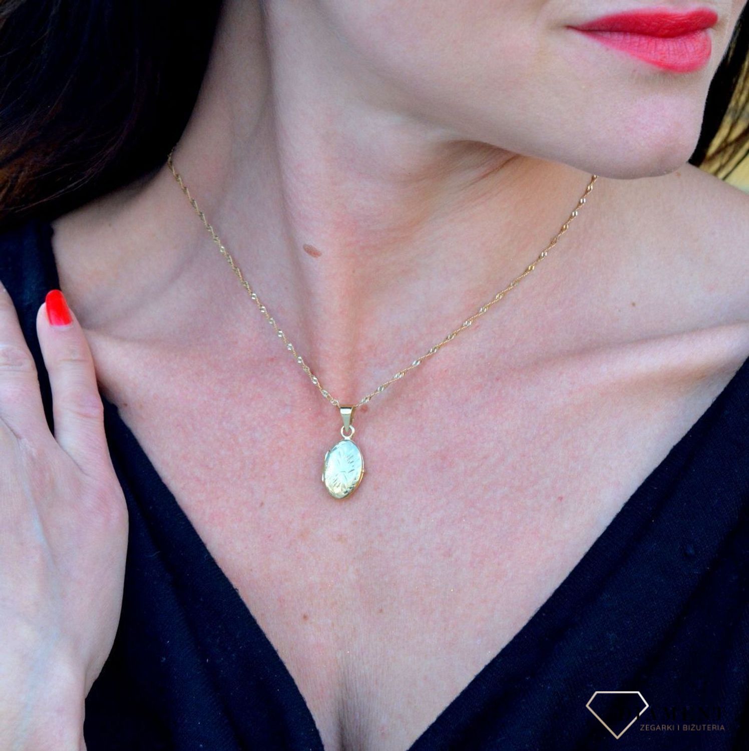 Złota zawieszka puzderko z ozdobnym wzorem DIA-ZAW-4311-585.jpg