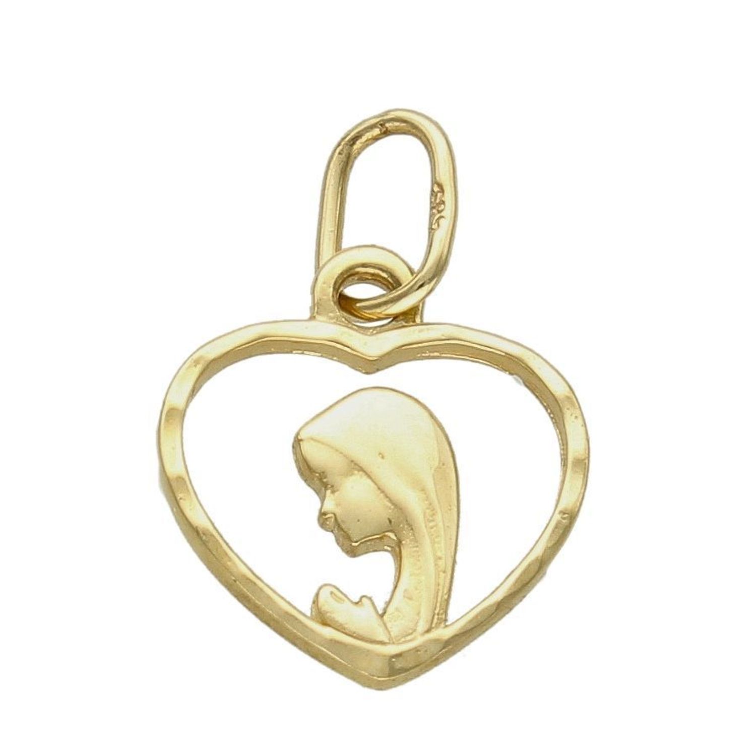 Złota zawieszka medalik wizerunek Maria Boska w serduszku DIA-ZAW-4360-585. Piękny medalik o bogatej symbolice religijnej. Wyjątkowa biżuteria sprawdzi się idealnie jako prezent i upamiętnienie takich chwil jak Pierwsza Komuni.jpg