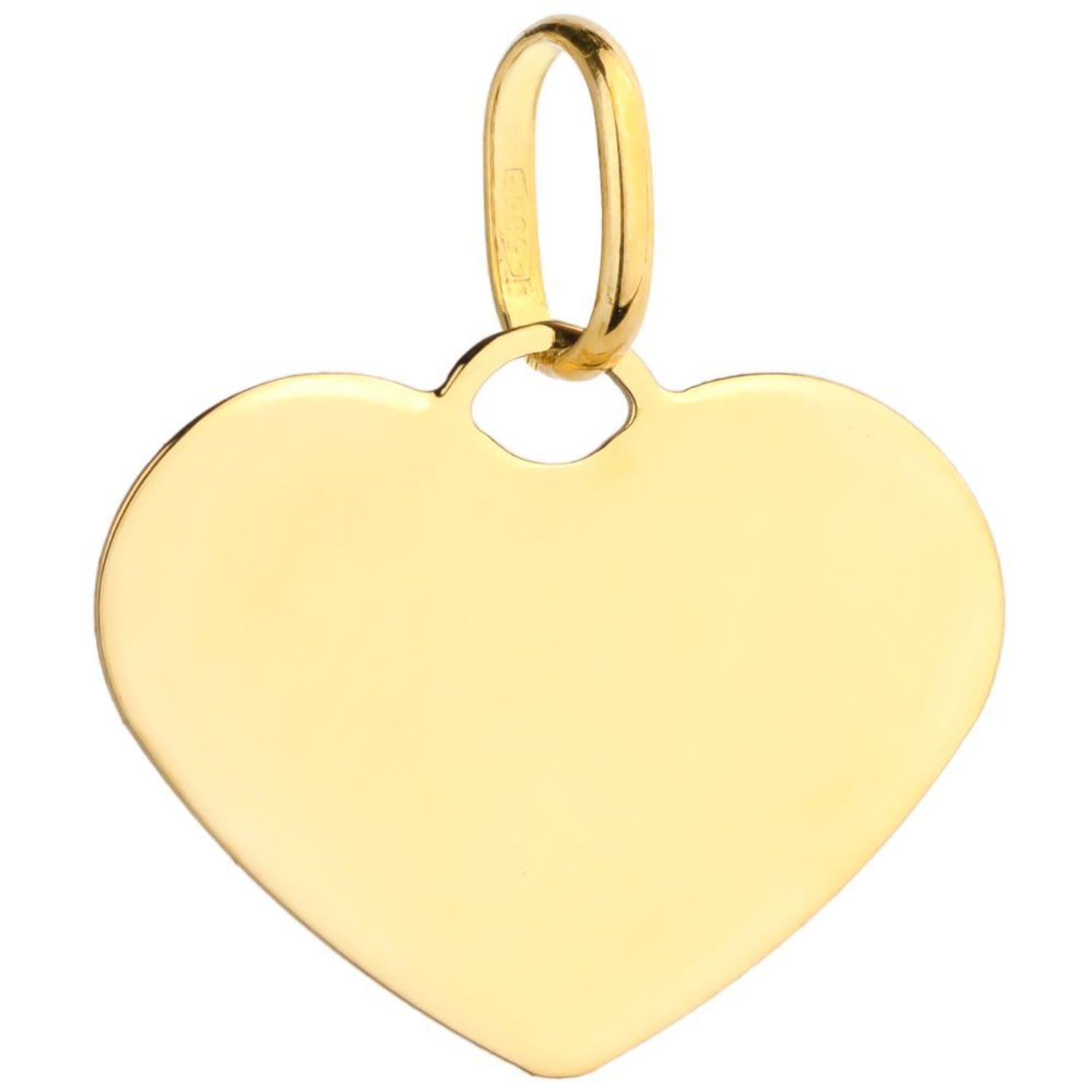Złota zawieszka blaszka gładkie serce DIA-ZAW-4388-585. Złota zawieszka w kształcie serca gładkie.jpg