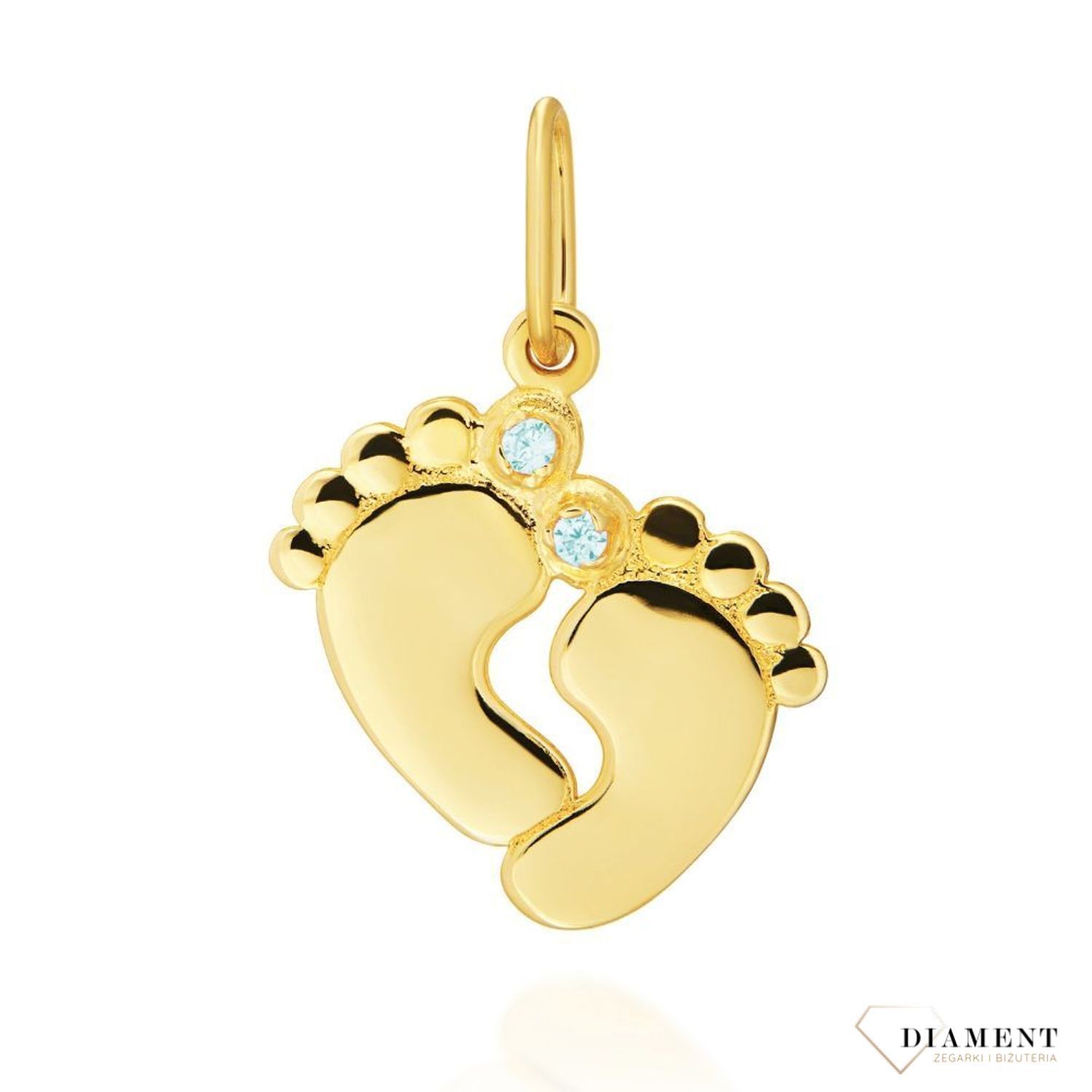 Złota zawieszka stópki 585 'Stópki dziecka' do graweru DIA-ZAW-4398-585. Złota zawieszka stópki 585 'Stópki dziecka' do graweru.jpg