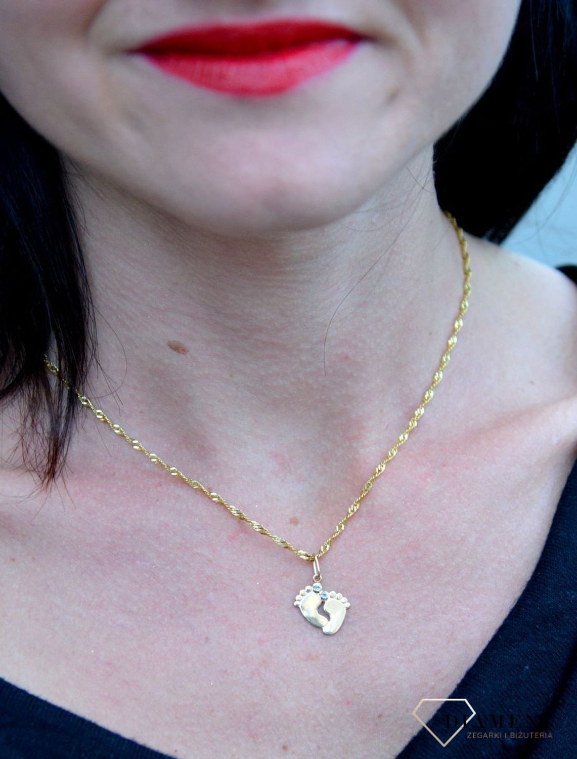 Złota zawieszka stópki 585 'Stópki dziecka' do graweru DIA-ZAW-4398-585. Złota zawieszka stópki 585 'Stópki dziecka' do graweru.jpg