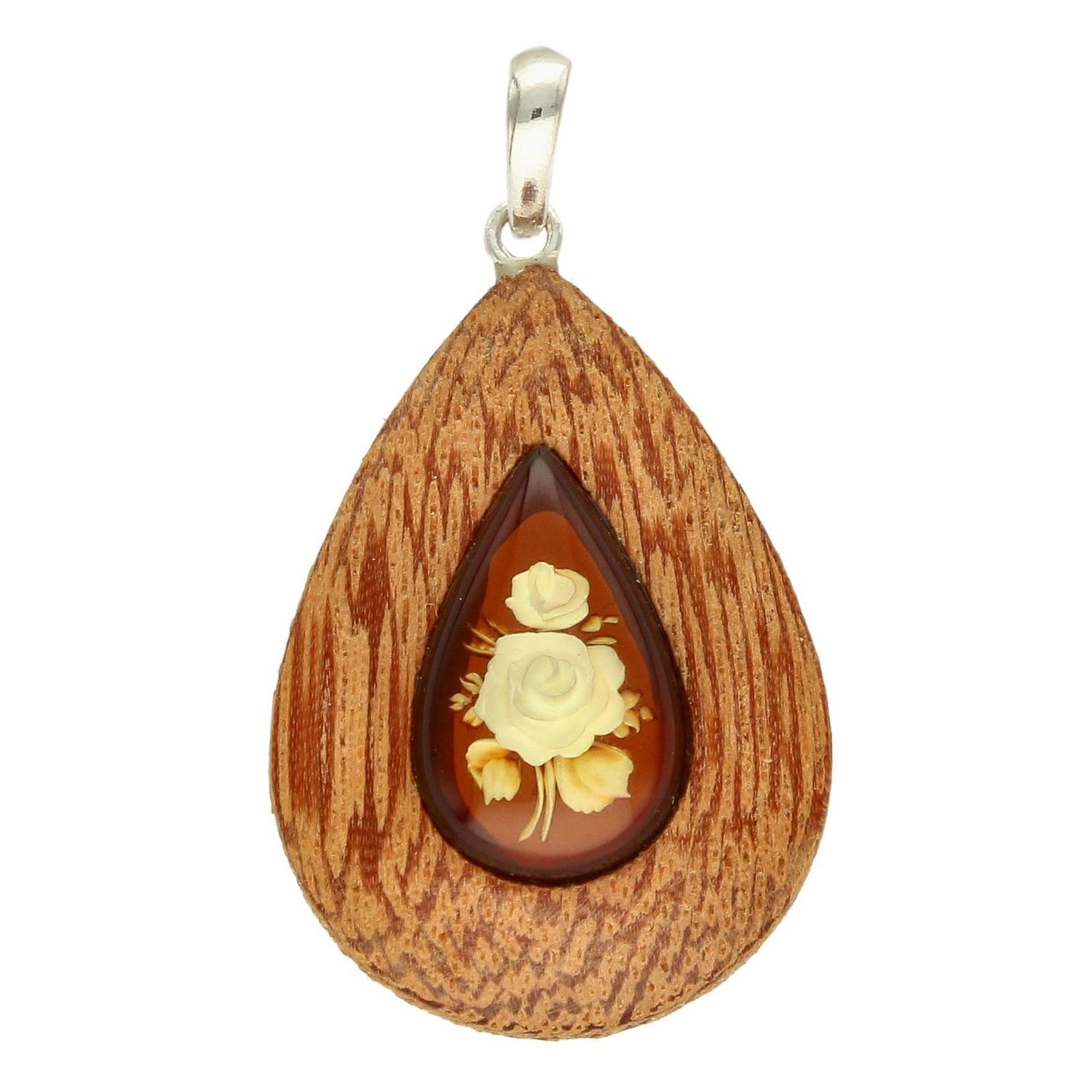 Drewniana zawieszka ozdobiona bursztynem DIA-ZAW-4535-925.jpg