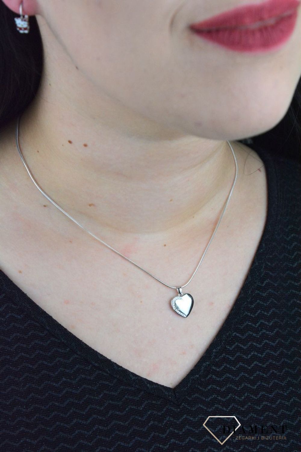 Srebrna zawieszka serce z cyrkoniami 925 DIA-ZAW-4601-925.jpg