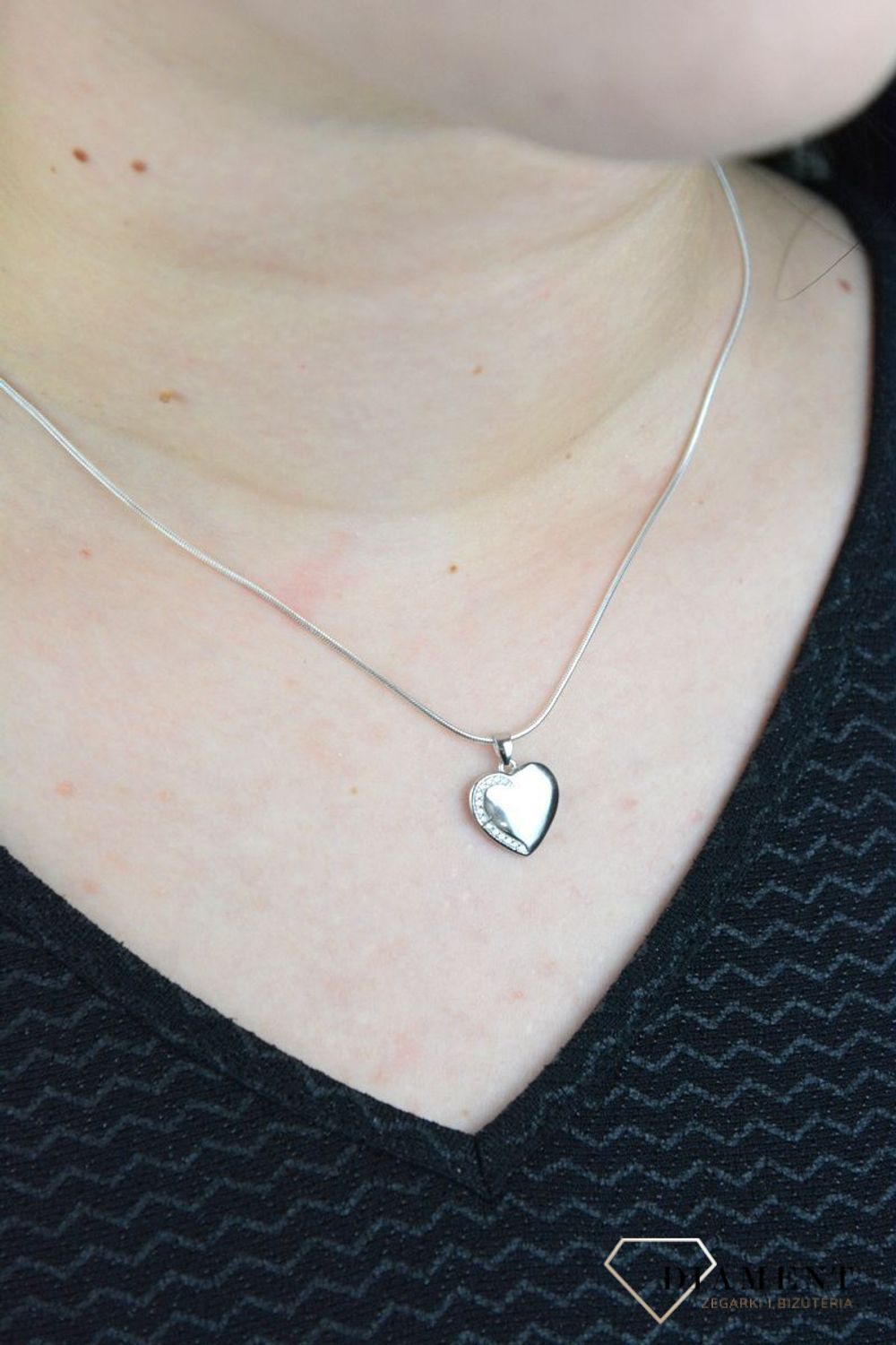 Srebrna zawieszka serce z cyrkoniami 925 DIA-ZAW-4601-925.jpg