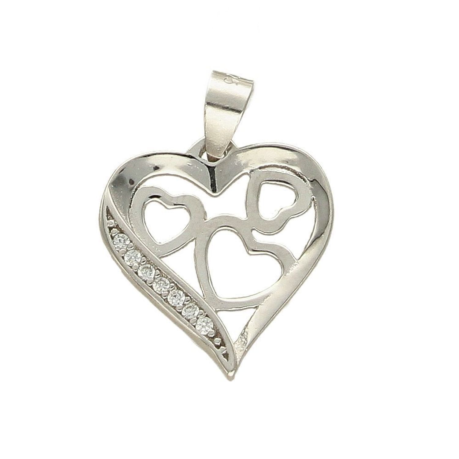 Srebrna zawieszka serduszka z cyrkoniami 925 DIA-ZAW-4602-925.jpg