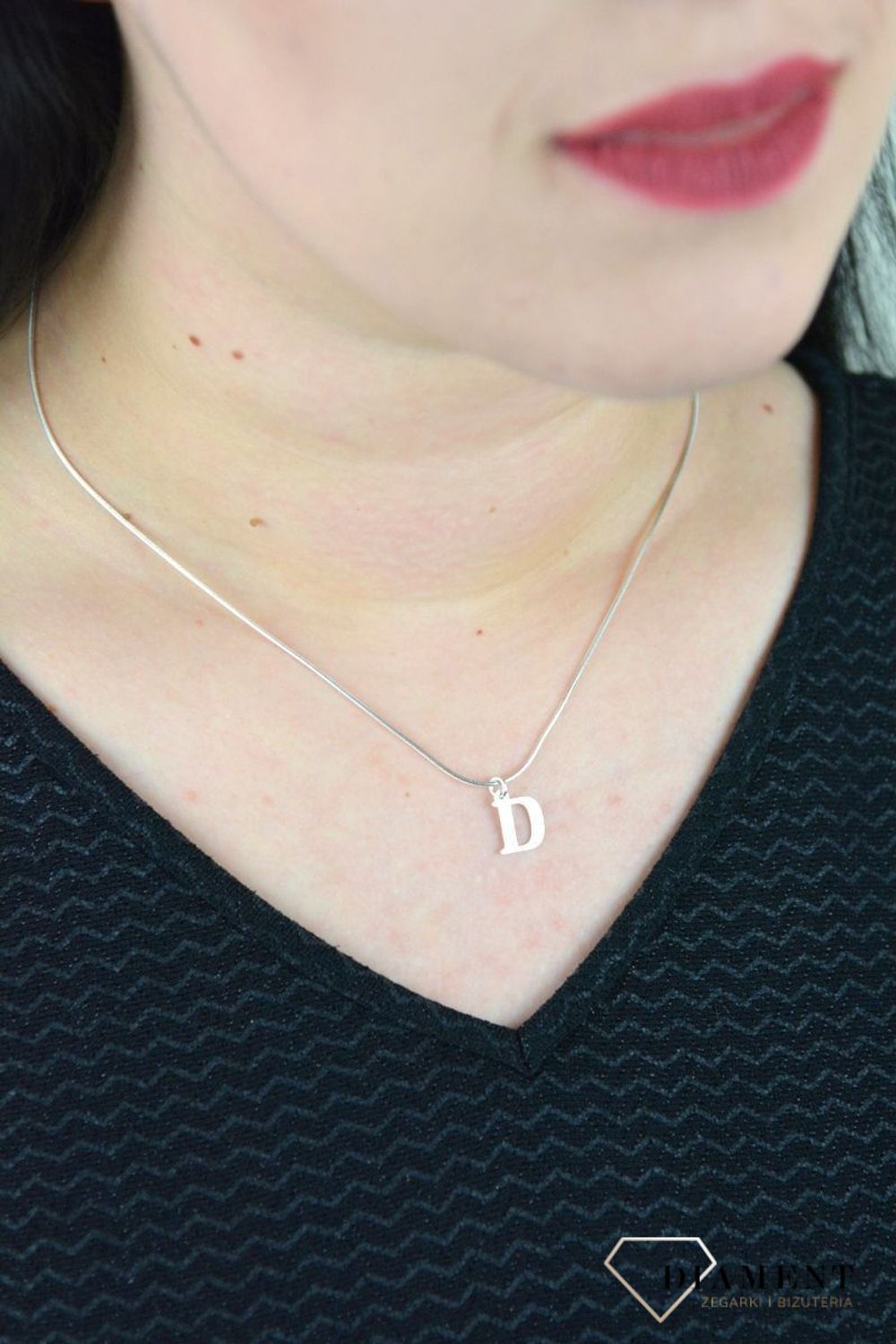 Srebrna zawieszka literka D 1 cm 925 DIA-ZAW-4611D-925.jpg