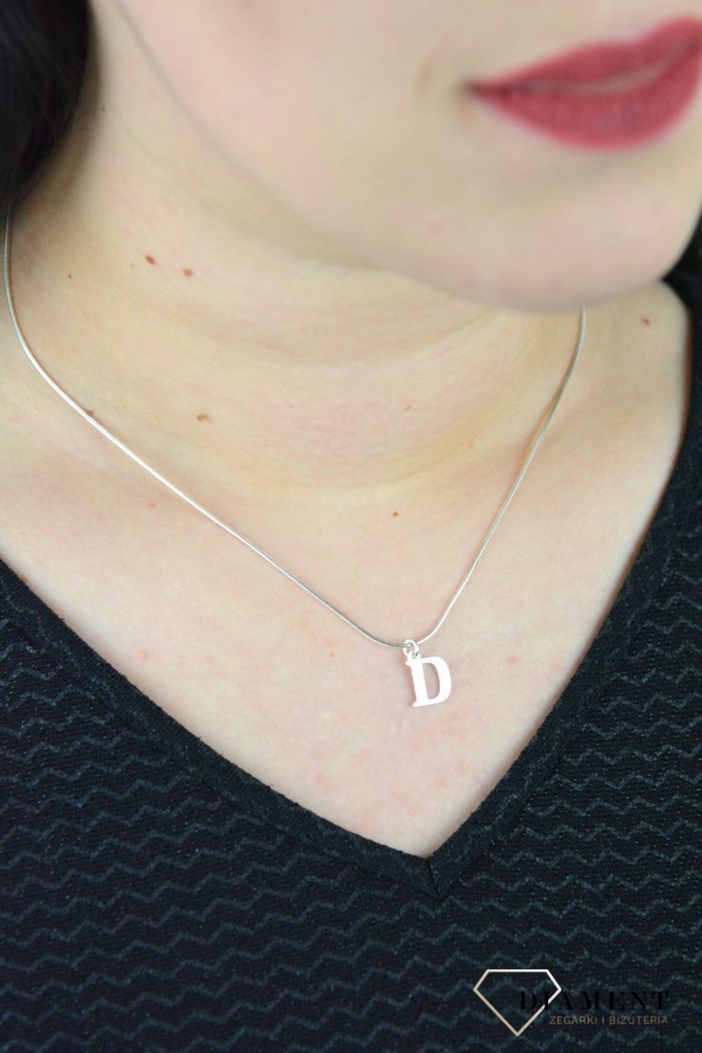 Srebrna zawieszka literka D 1 cm 925 DIA-ZAW-4611D-925.jpg