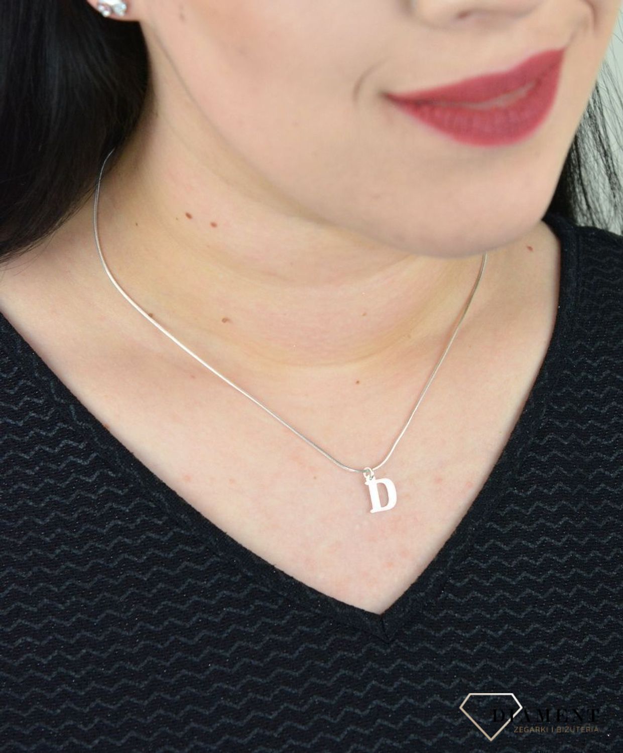 Srebrna zawieszka literka D 1 cm 925 DIA-ZAW-4611D-925.jpg