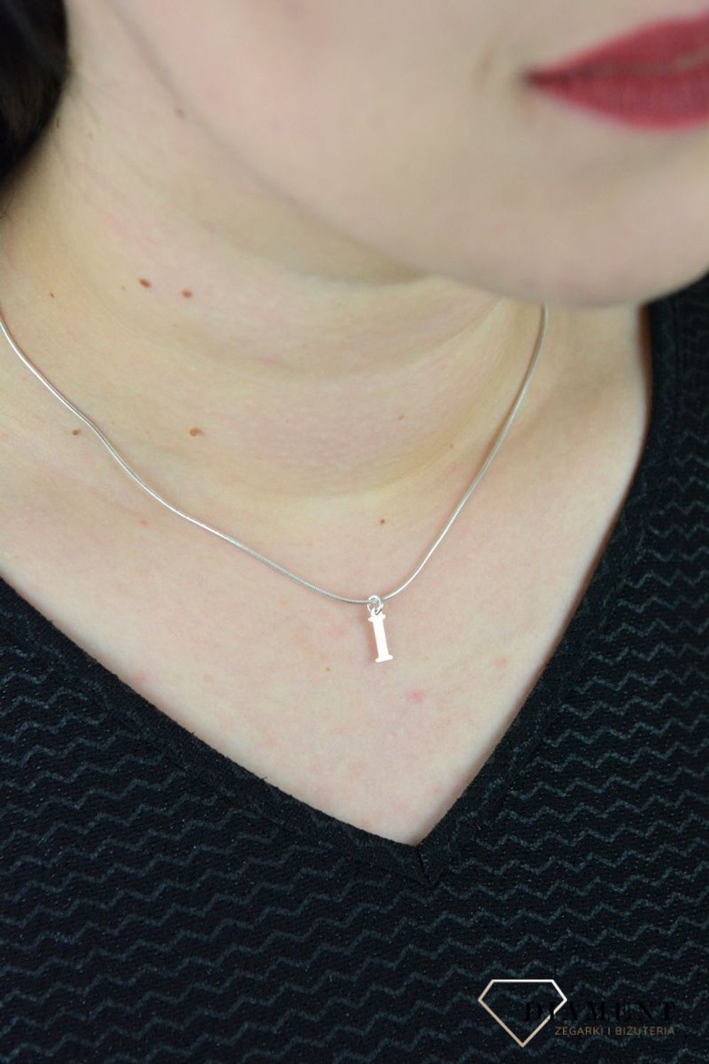 Srebrna zawieszka literka I 1 cm, 925 DIA-ZAW-4611I-925.jpg