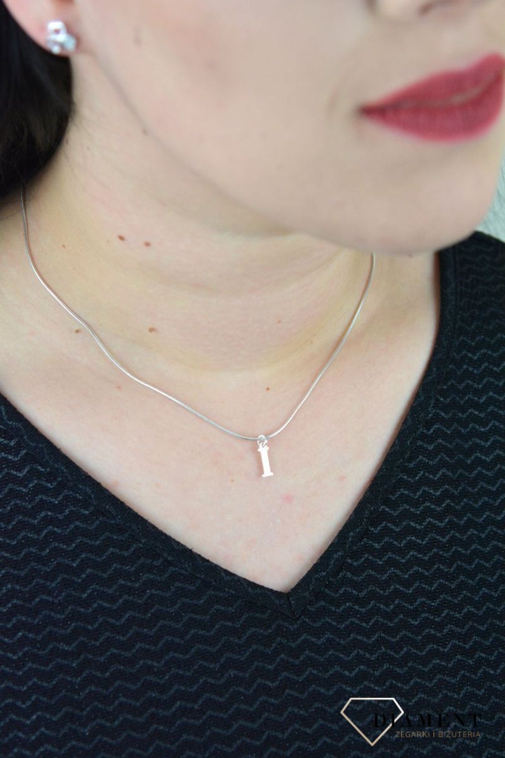 Srebrna zawieszka literka I 1 cm, 925 DIA-ZAW-4611I-925.jpg