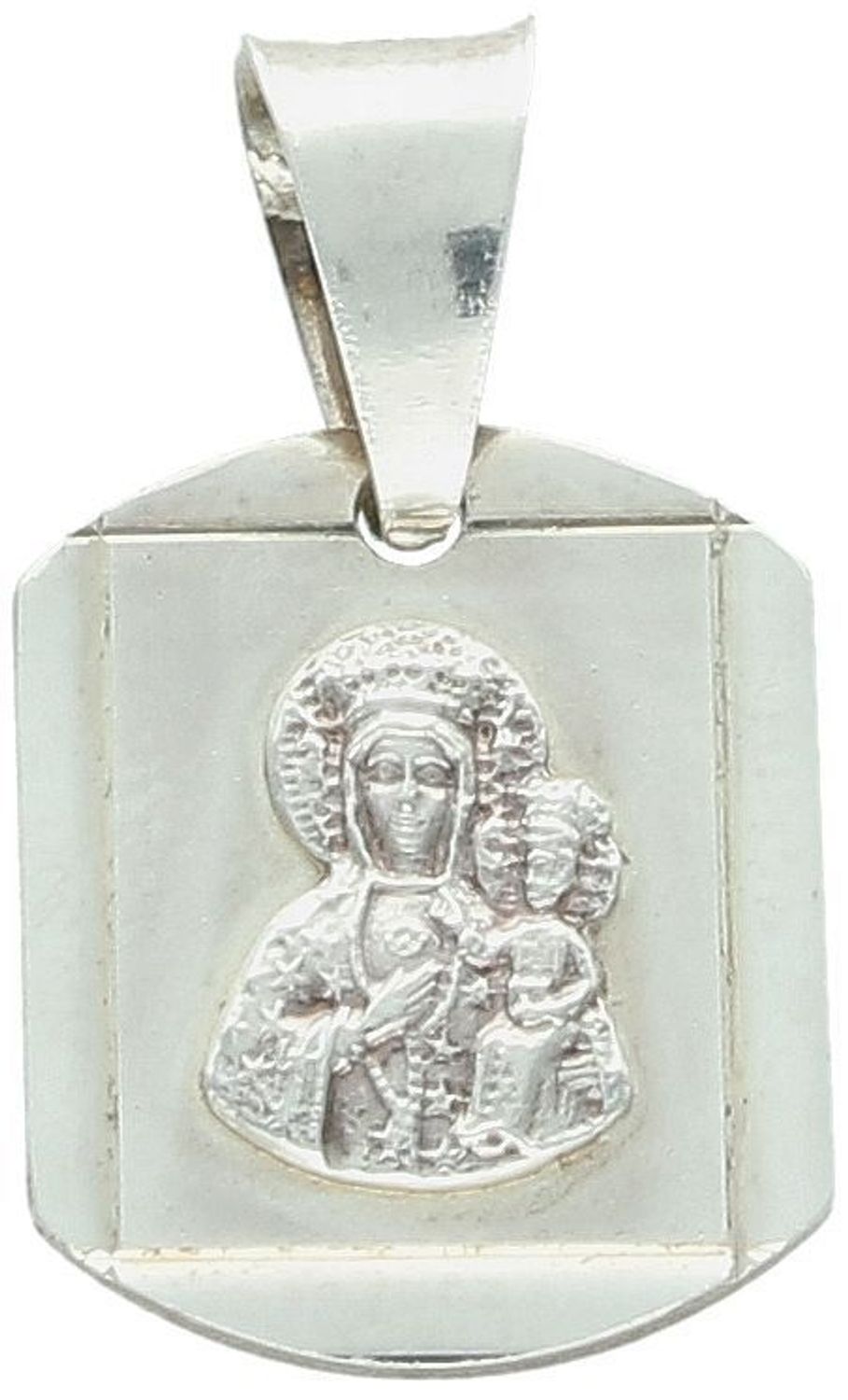 Srebrna zawieszka, medalik Matka Boska Częstochowska 925 DIA-ZAW-4627-925 . Srebrna zawieszka wykonana z najwyższej próby srebra z wizerunkiem Matki Boskiej Częstochowskiej. Idealny prezent na 1.jpg