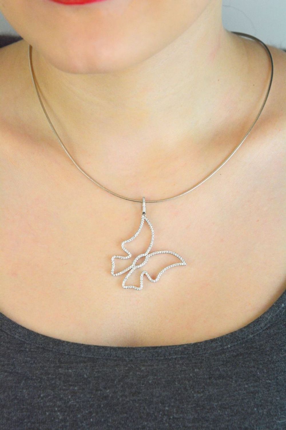 Zawieszka damska srebrna Ag 925 duży motyl z cyrkoniami DIA-ZAW-4635-925.jpg