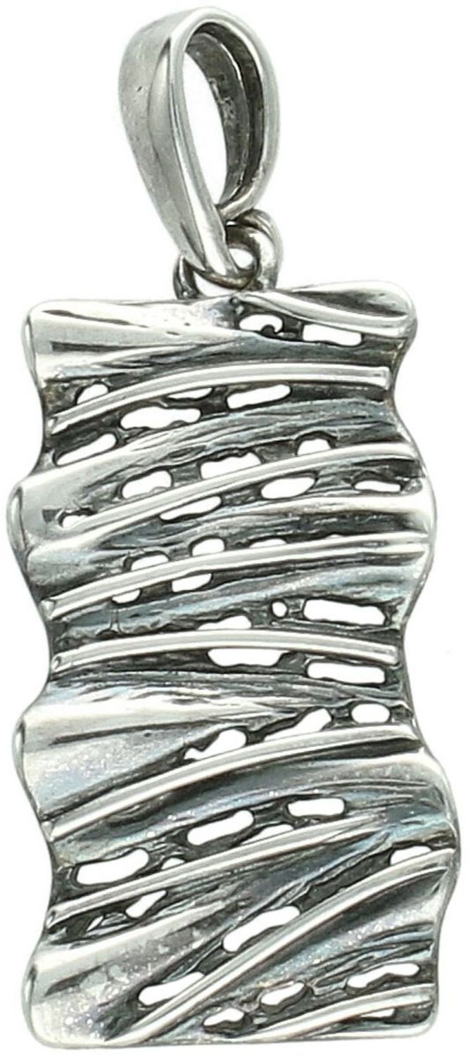 Elegancka srebrna zawieszka oksydowana DIA-ZAW-4667-925 w kształcie prostokąta. Srebro próby 925, klasyczny design, doskonała do kompletu z kolczykami i bransoletką. Idealny wybór dla kobiet 1.jpg