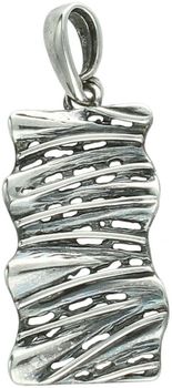 Elegancka srebrna zawieszka oksydowana DIA-ZAW-4667-925 w kształcie prostokąta. Srebro próby 925, klasyczny design, doskonała do kompletu z kolczykami i bransoletką. Idealny wybór dla kobiet 1.jpg