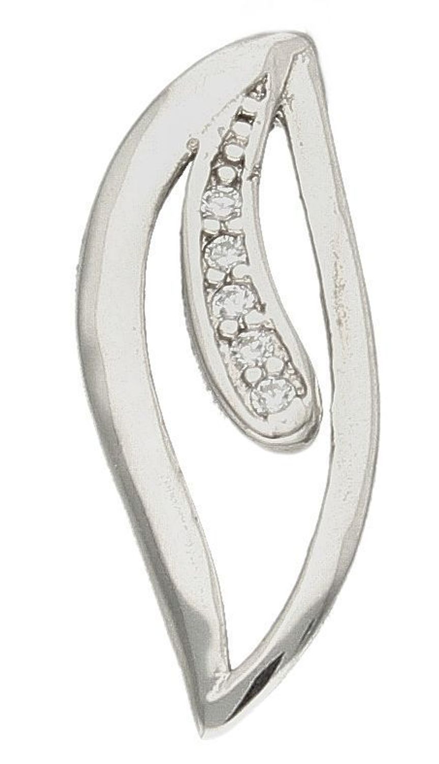 Zawieszka damska  Listek z cyrkoniami  DIA-ZAW-4673-925.jpg