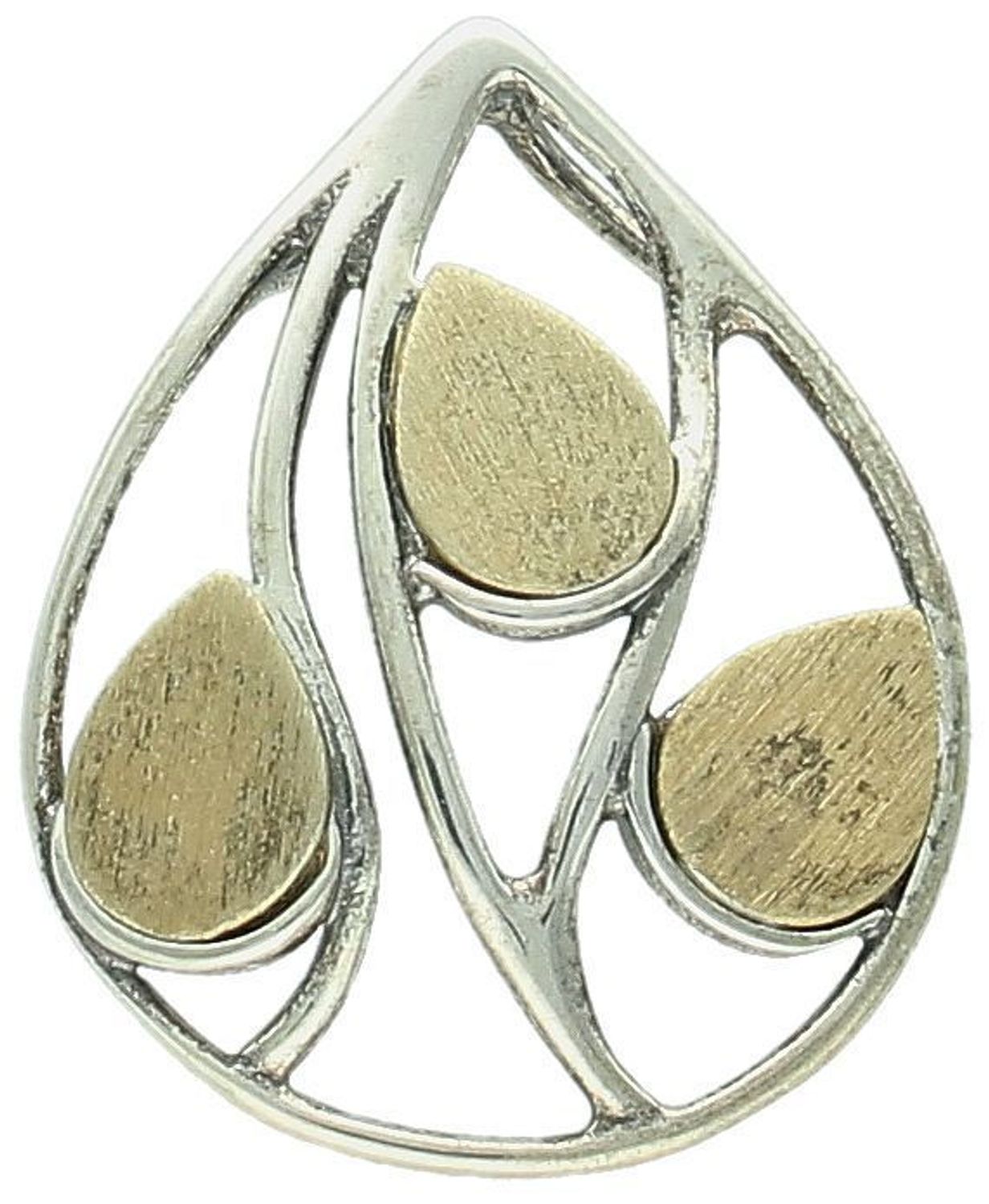 Ażurowa zawieszka w kształcie łezki ze srebra próby 925 z trzema pozłacanymi łezkami wewnątrz. Waga 3,10 g, wymiary 2,5 x 2,1 cm. Subtelna elegancja i wyjątkowy design.1.jpg