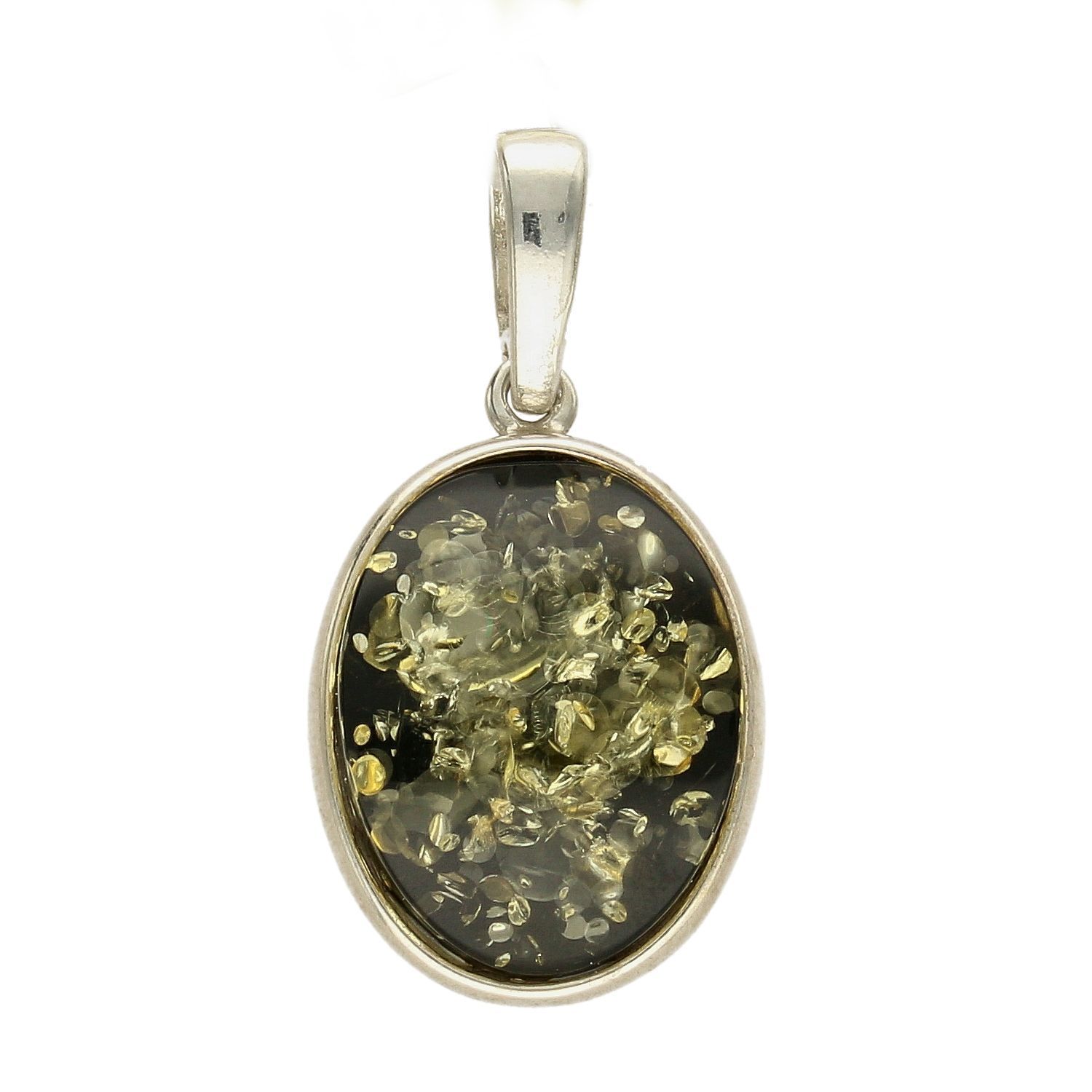 Srebrna zawieszka bursztyn bałtycki 'Głęboka zieleń' DIA-ZAW-4696-925.jpg