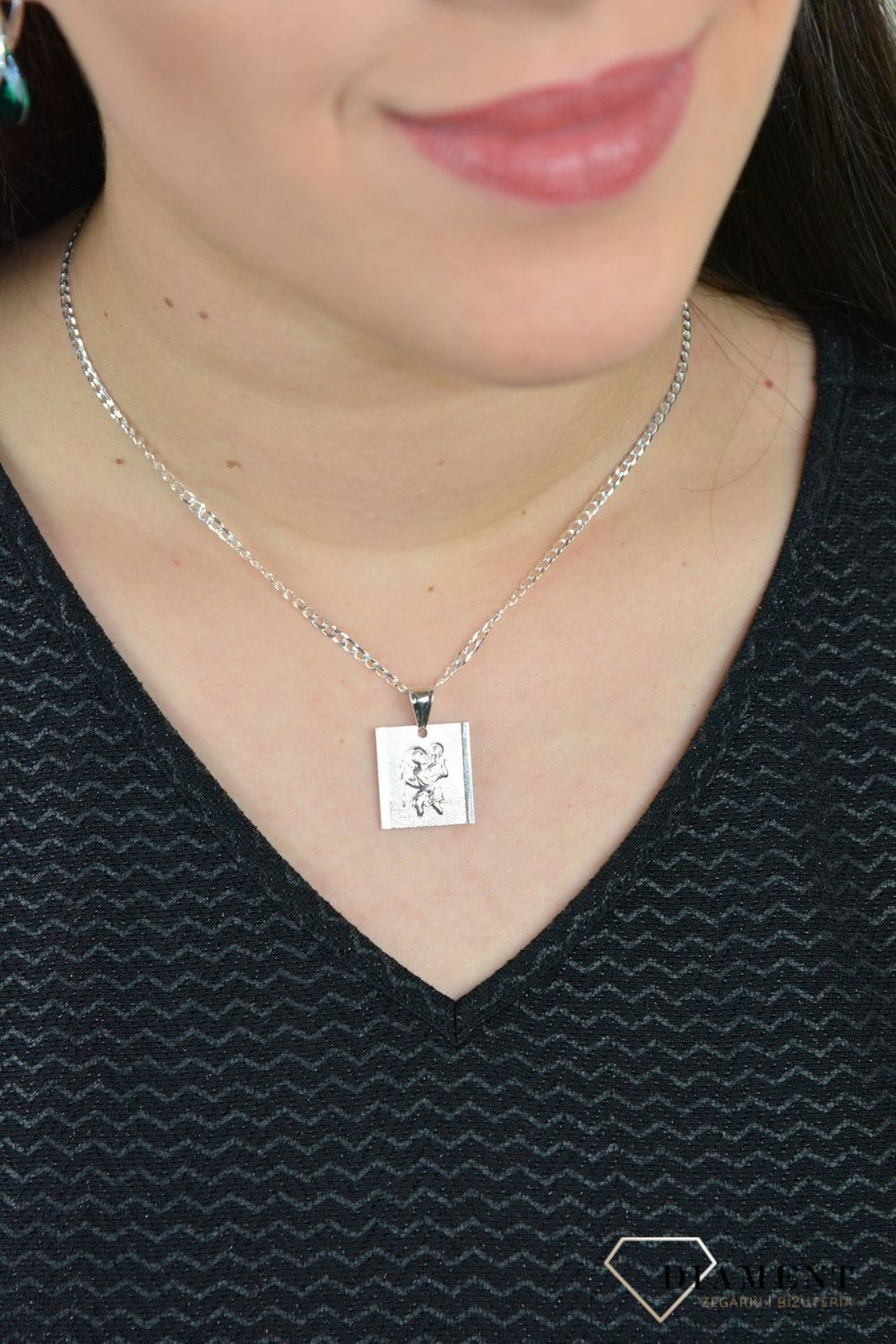 Zawieszka prostokątny medalik Święty Krzysztof DIA-ZAW-4707-925.jpg