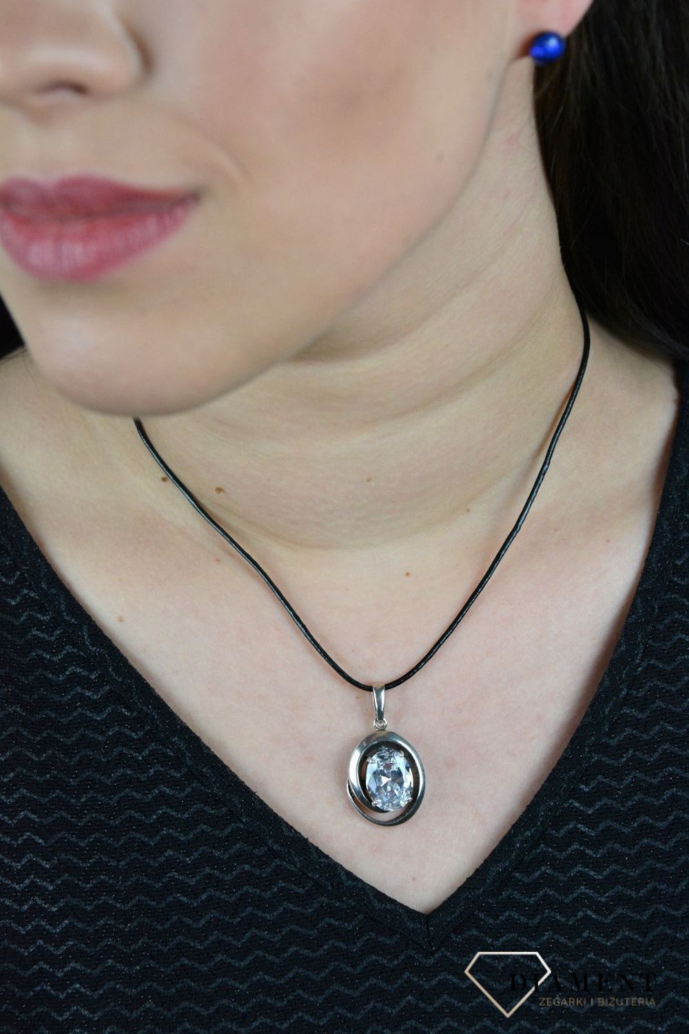 Zawieszka srebrna 'Cyrkonia w fantazyjnej oprawie' DIA-ZAW-4834-925.jpg