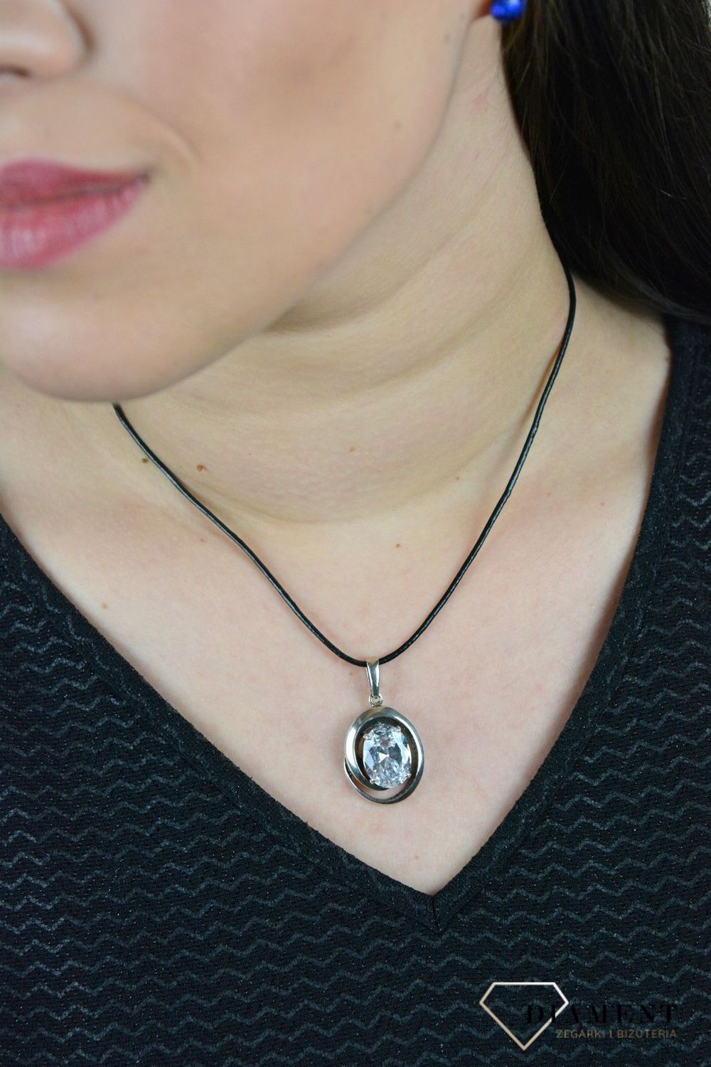 Zawieszka srebrna 'Cyrkonia w fantazyjnej oprawie' DIA-ZAW-4834-925.jpg