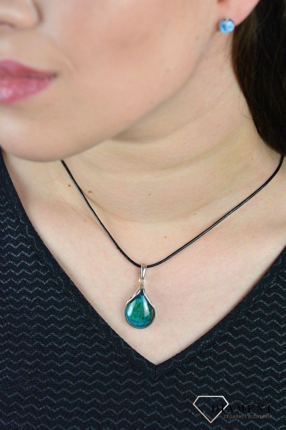 Zawieszka w srebrnej oprawie z kamieniem chryzokola DIA-ZAW-4840-925.jpg