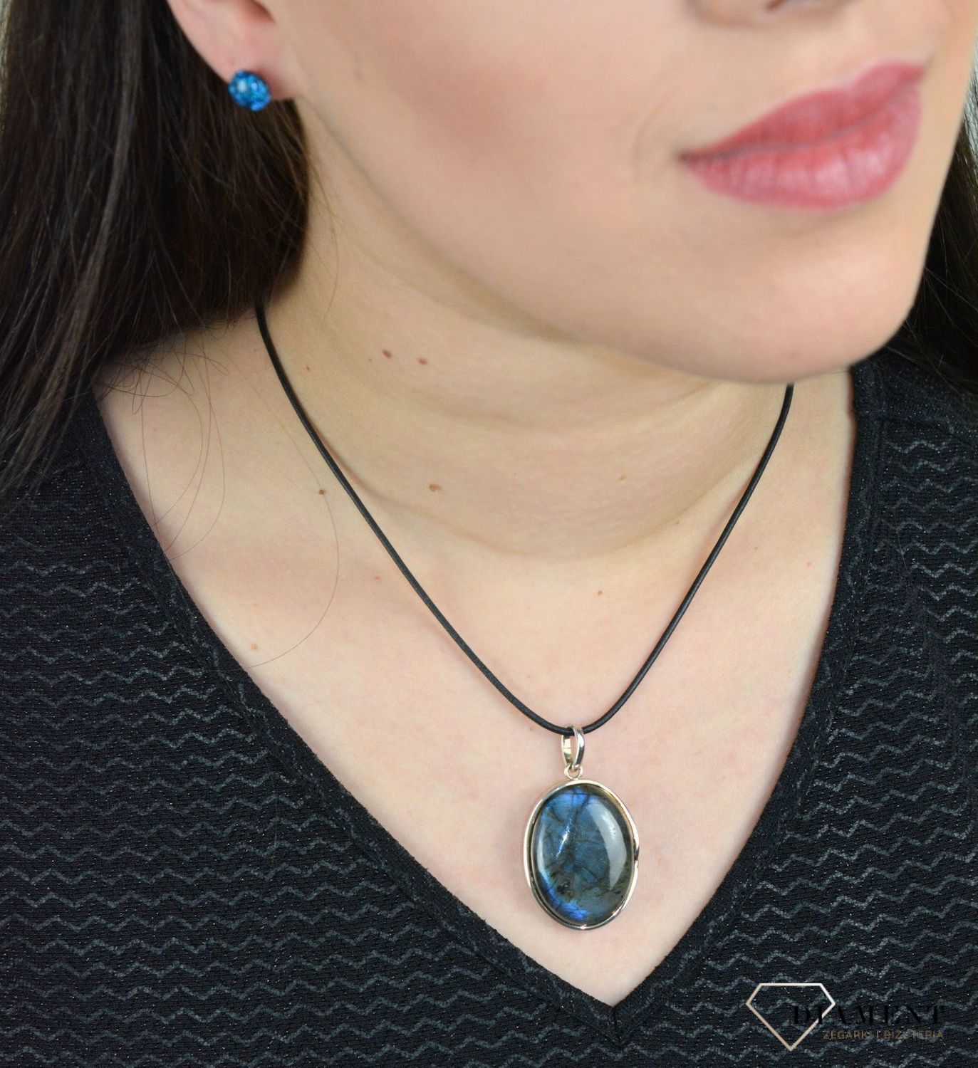 Zawieszka srebrna 'Połyskujący labradoryt' DIA-ZAW-4842-925.jpg