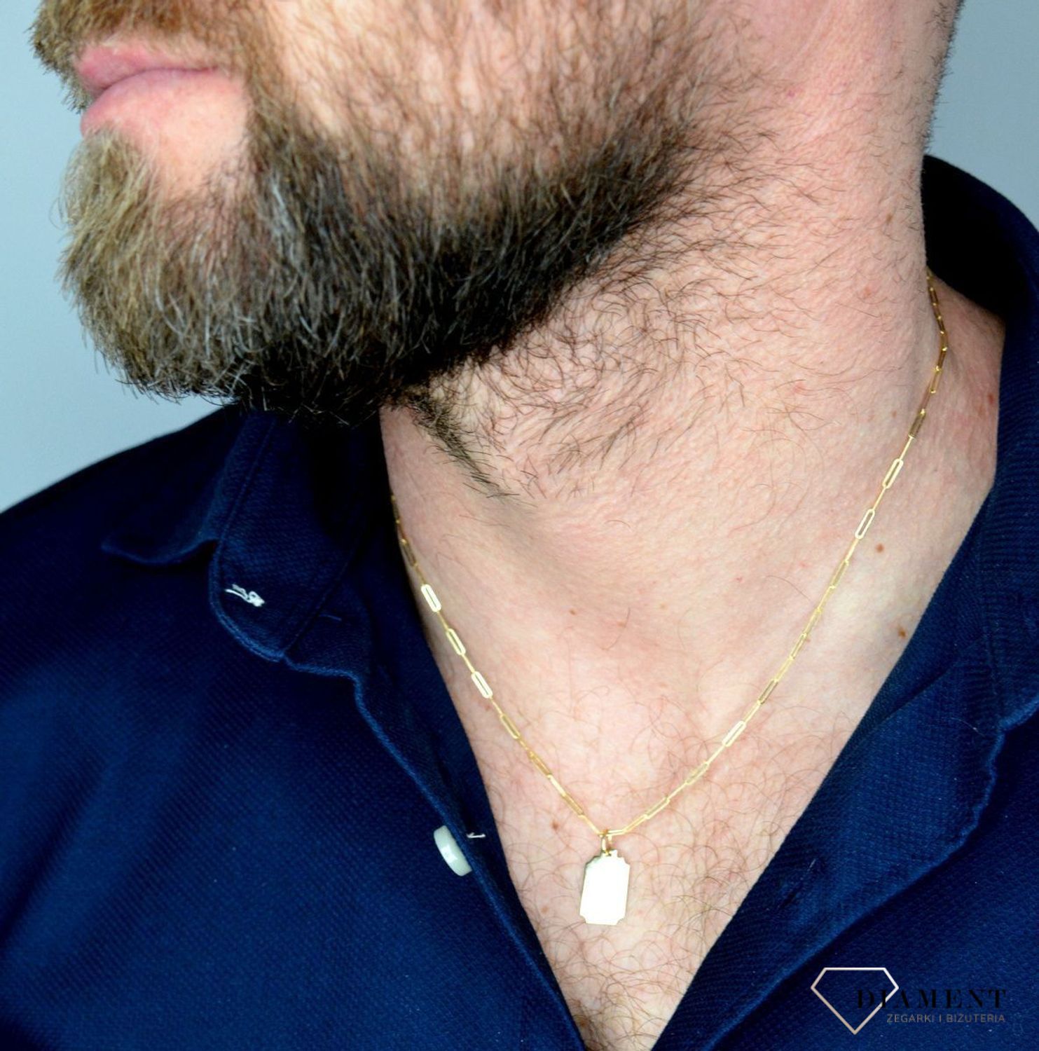 Złota zawieszka 'Minimalistyczny nieśmiertelnik ' DIA-ZAW-5245-585.jpg