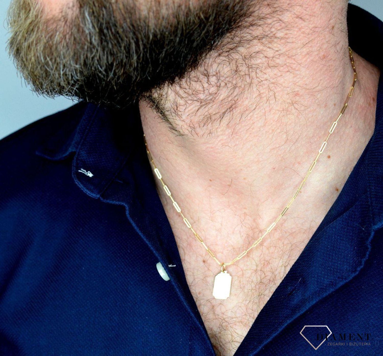 Złota zawieszka 'Minimalistyczny nieśmiertelnik ' DIA-ZAW-5245-585.jpg