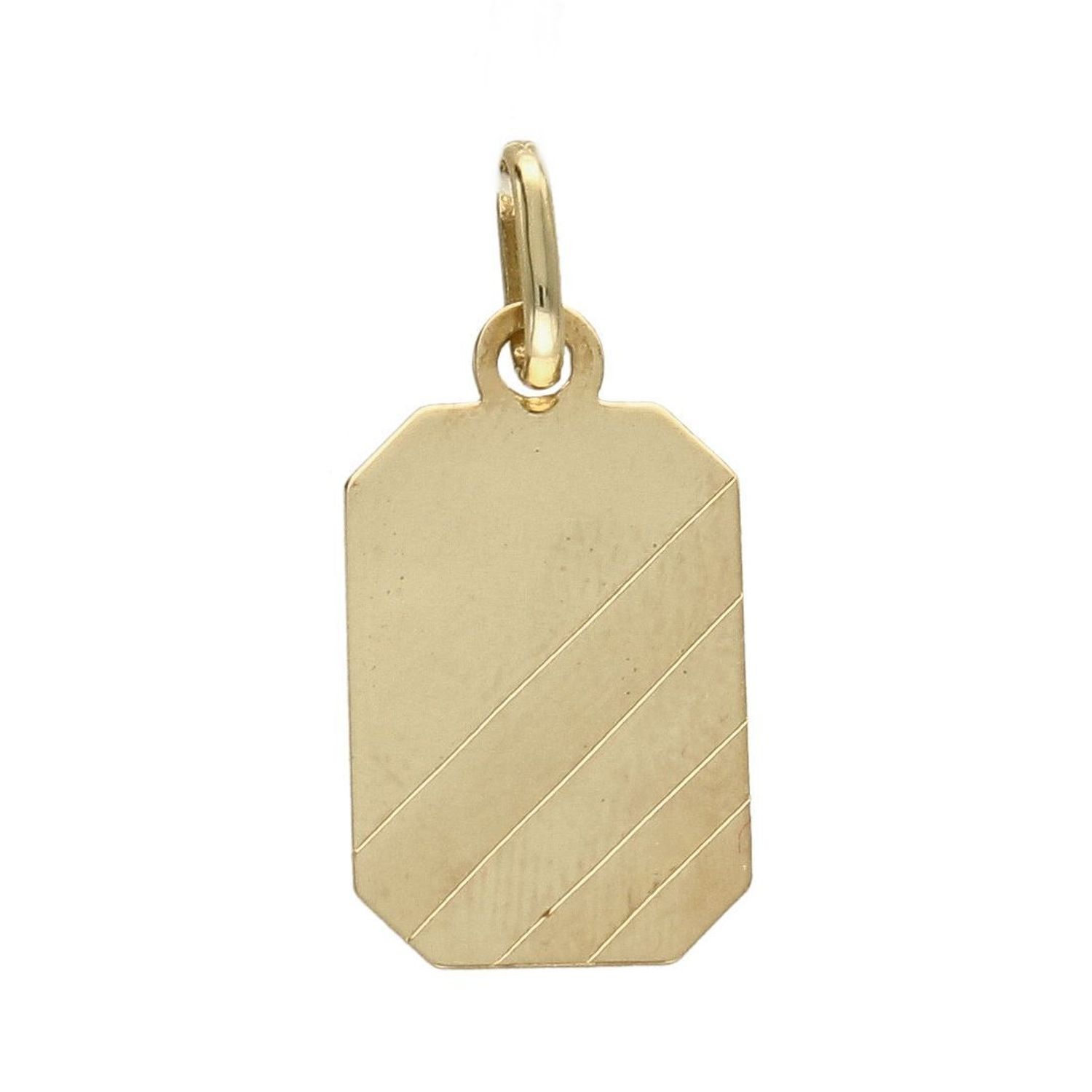 Złota zawieszka blaszka klasyczny nieśmiertelnik DIA-ZAW-5248-585.jpg