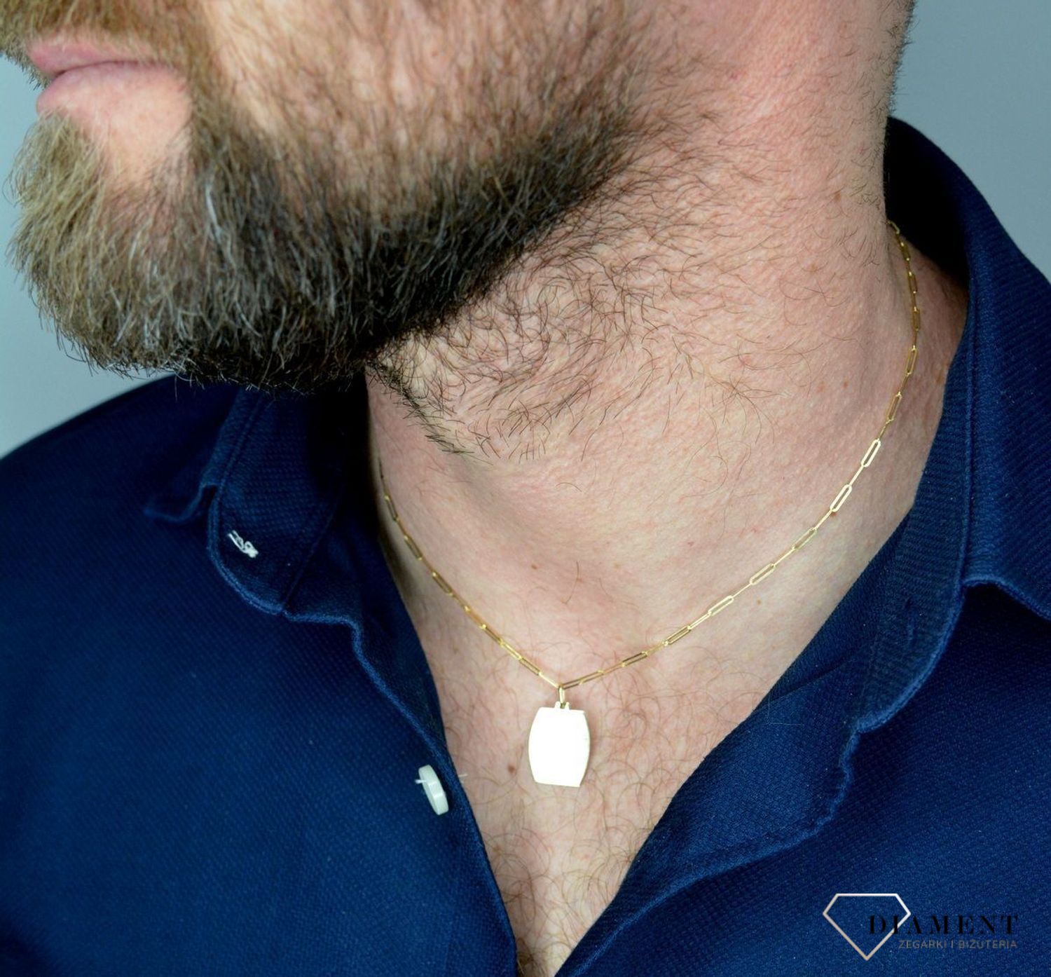 Złota zawieszka blaszka nieśmiertelnik DIA-ZAW-5249-585.jpg