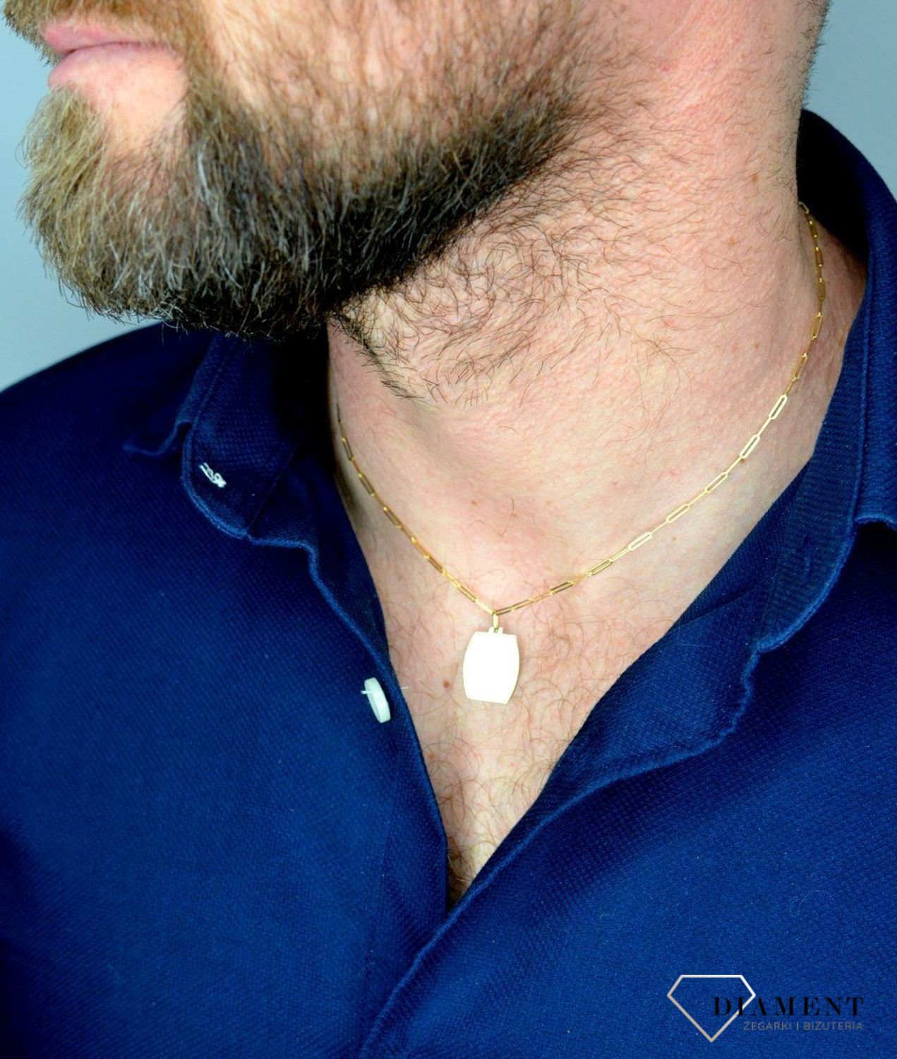 Złota zawieszka blaszka nieśmiertelnik DIA-ZAW-5249-585.jpg