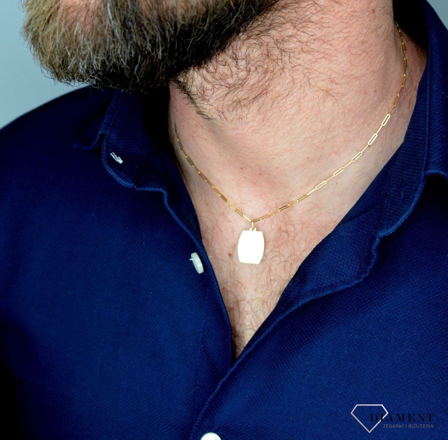 Złota zawieszka blaszka nieśmiertelnik DIA-ZAW-5249-585.jpg