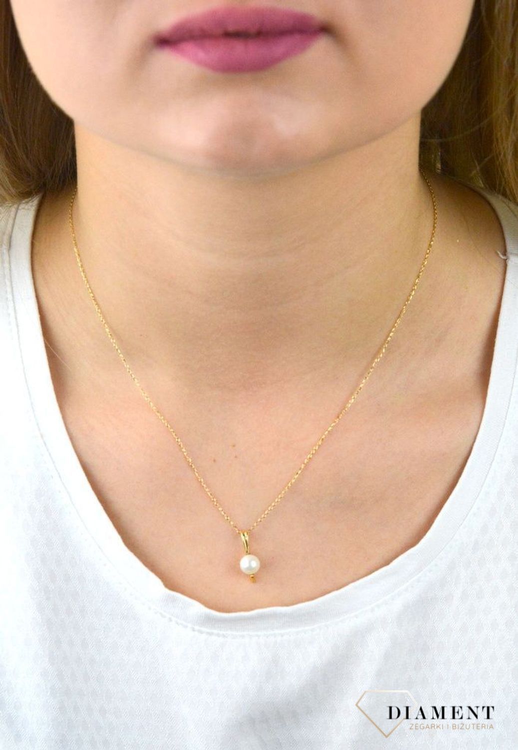 Złota zawieszka 585 złoto z perełką DIA-ZAW-5258-585.jpg