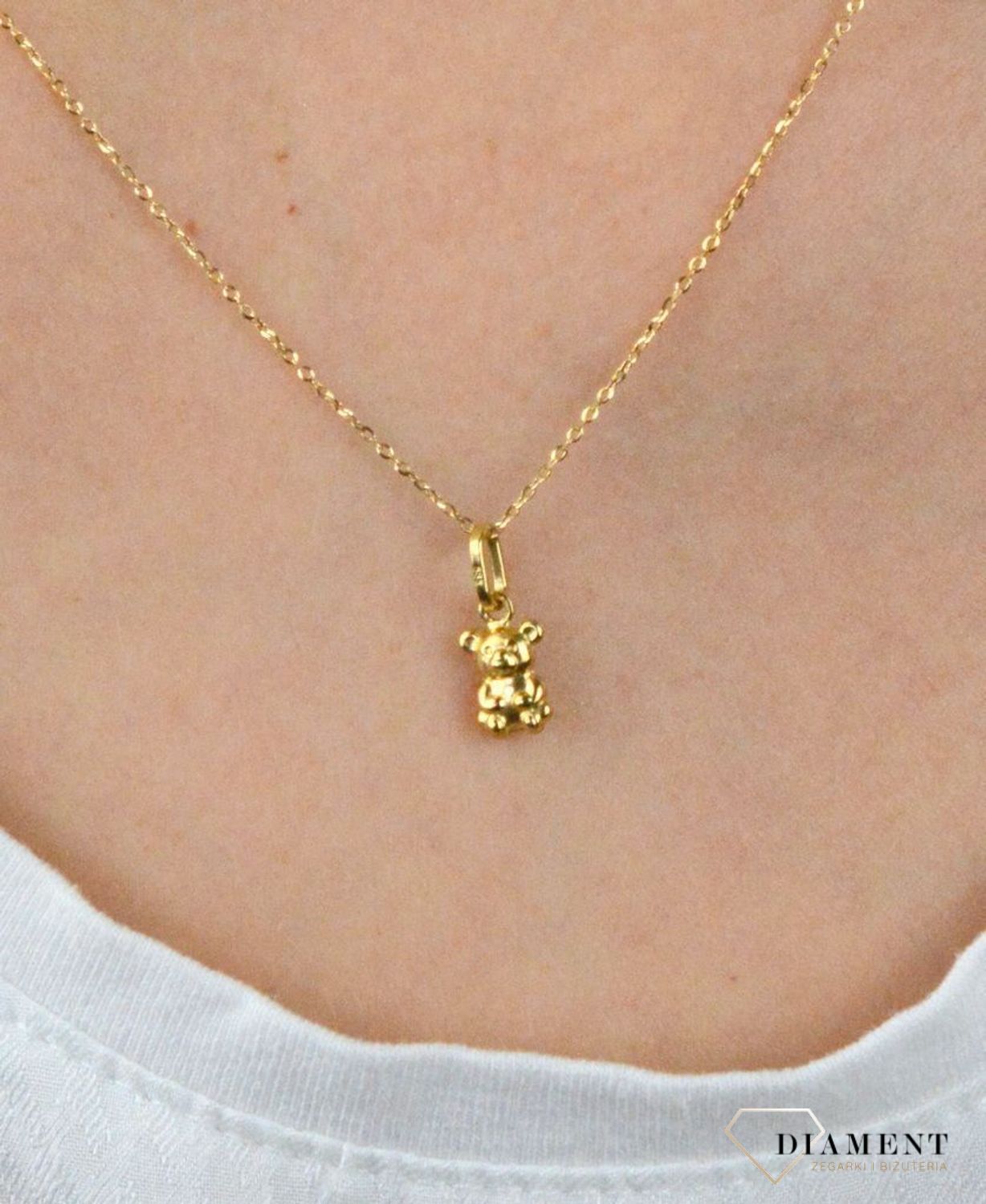 Złota zawieszka 585 'Mały miś' DIA-ZAW-5263-585.jpg