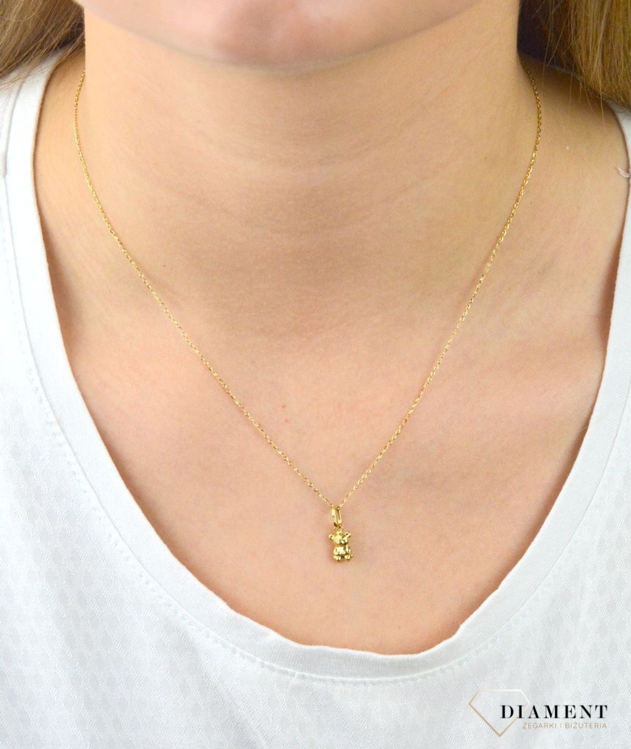 Złota zawieszka 585 'Mały miś' DIA-ZAW-5263-585.jpg