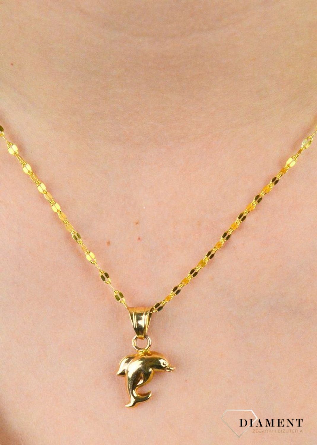 Złota zawieszka 585 Delfinek DIA-ZAW-5275-585.jpg