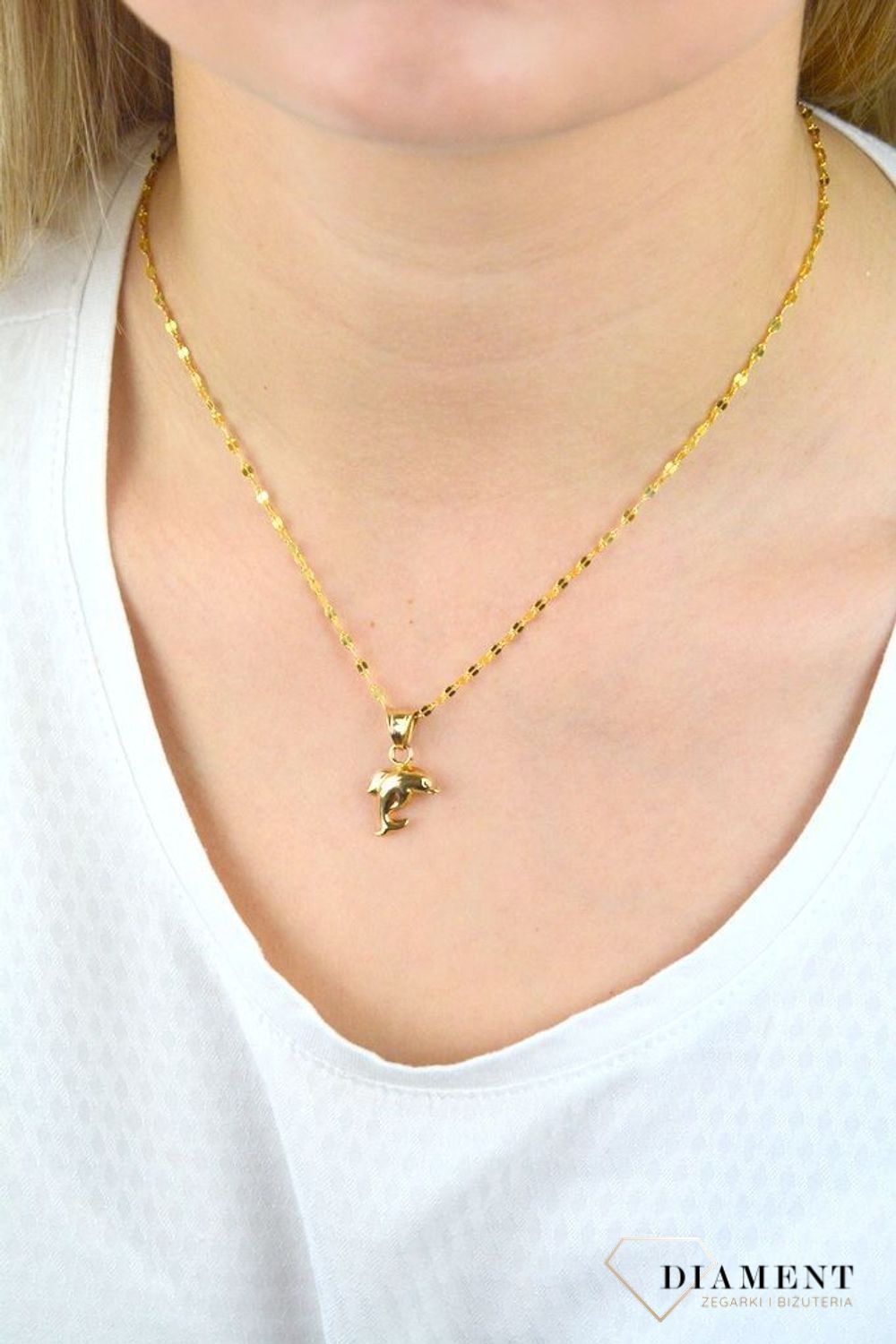 Złota zawieszka 585 Delfinek DIA-ZAW-5275-585.jpg