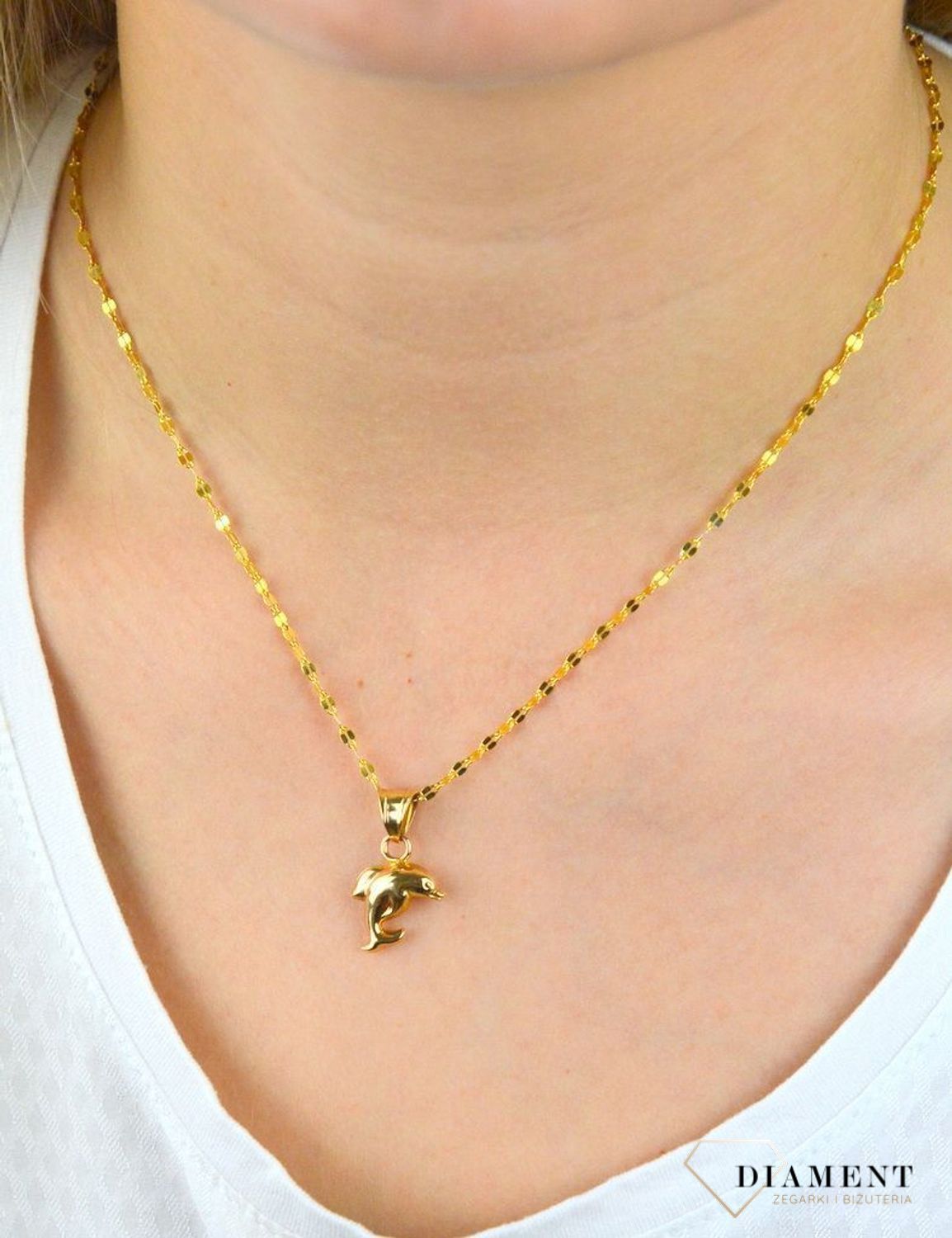 Złota zawieszka 585 Delfinek DIA-ZAW-5275-585.jpg