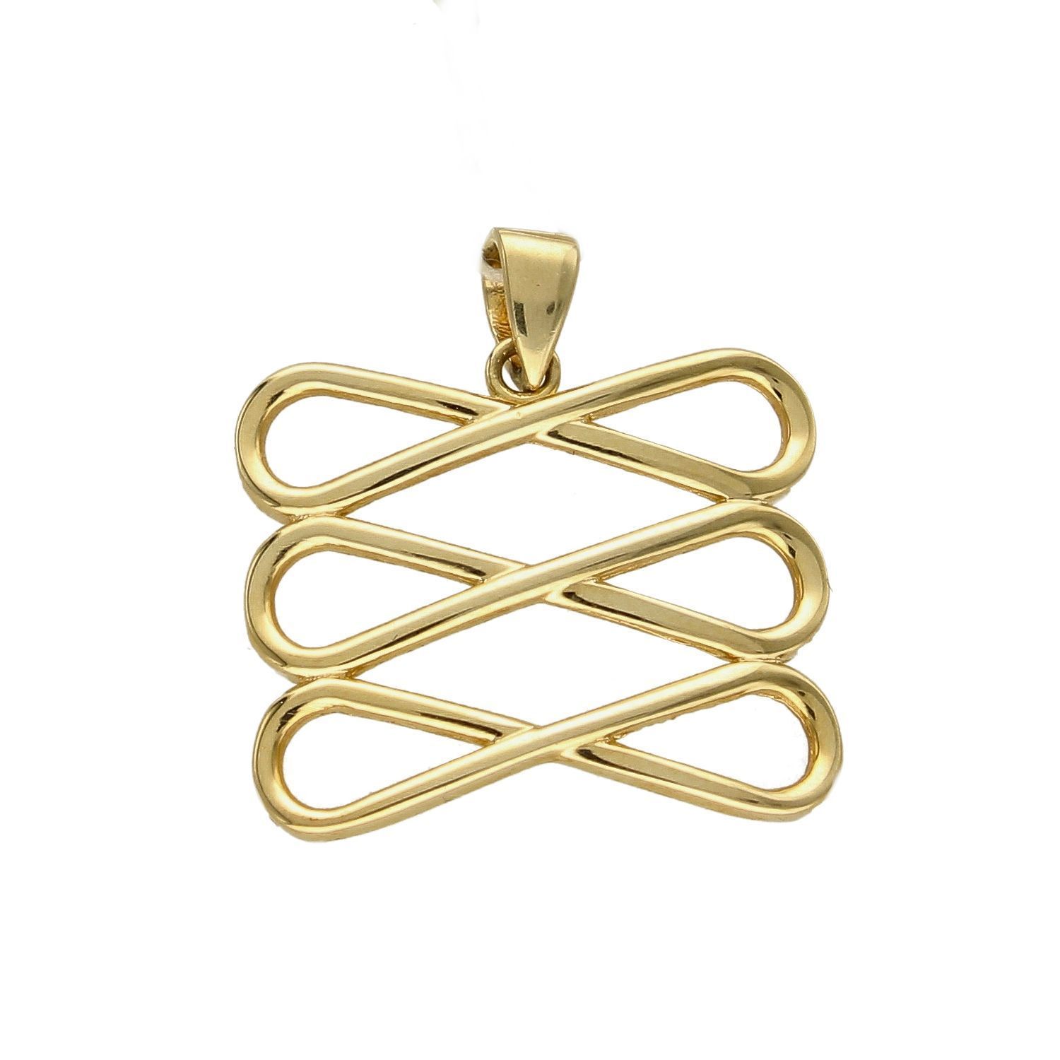 Złota zawieszka ażurowa znaki nieskończoności DIA-ZAW-5276-585.jpg