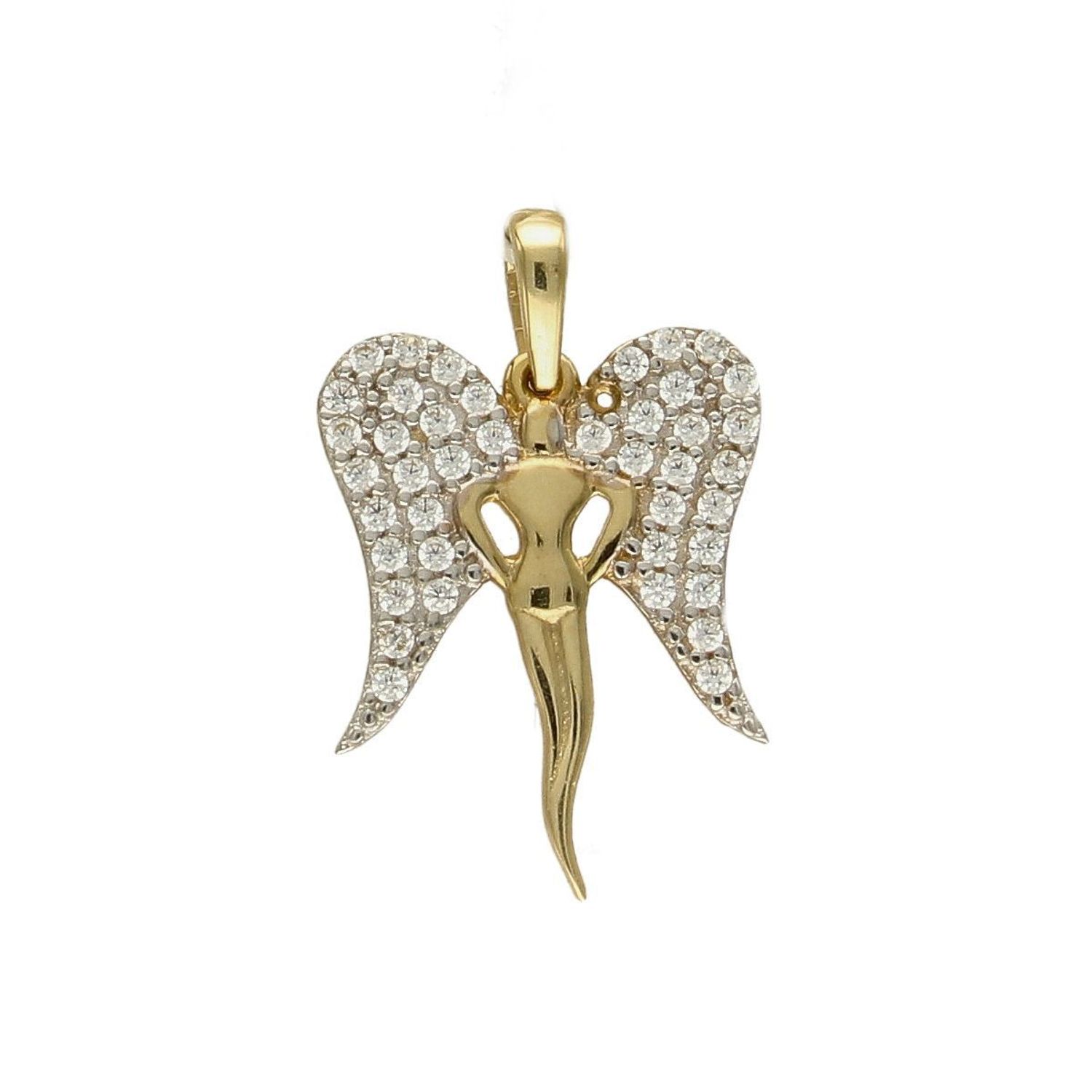 Złota zawieszka Anioł z pięknymi skrzydłami DIA-ZAW-5278-585.jpg