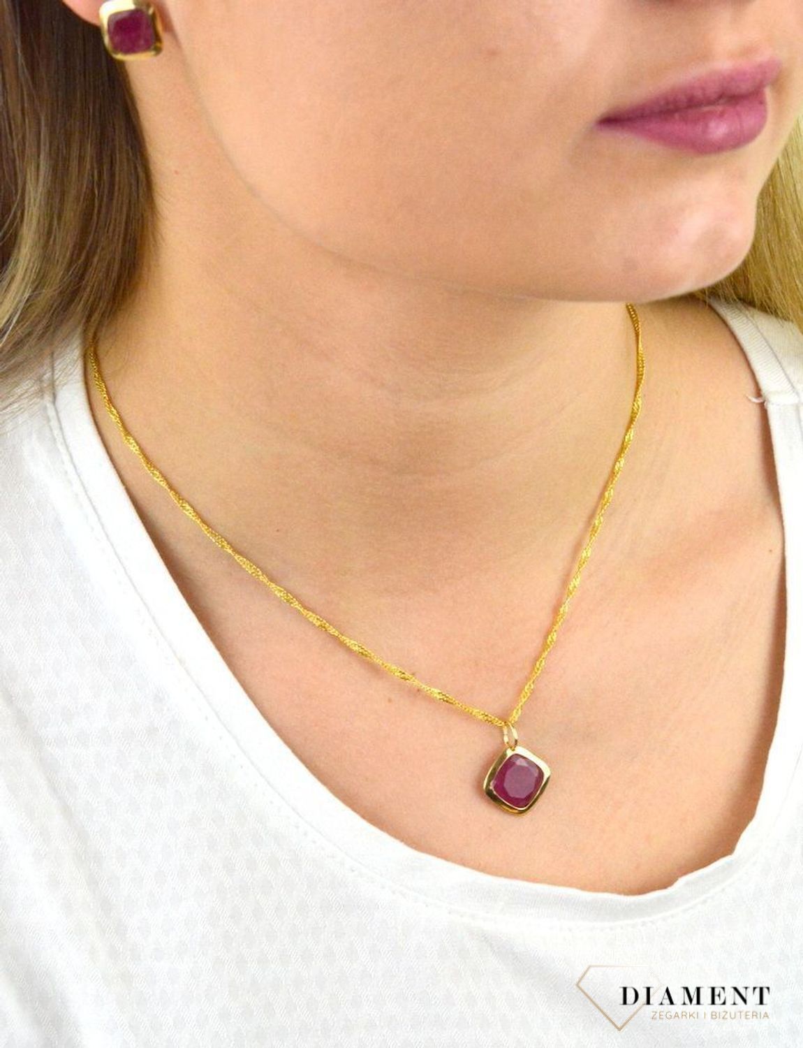 Złota zawieszka z kamieniem Jadeit DIA-ZAW-5307-585.jpg