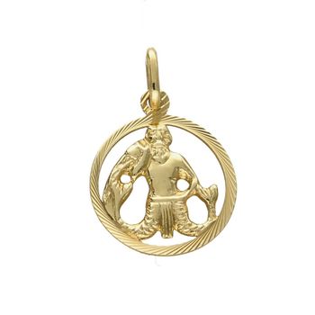 Złota zawieszka znak zodiaku Wodnik DIA-ZAW-5321-585.jpg