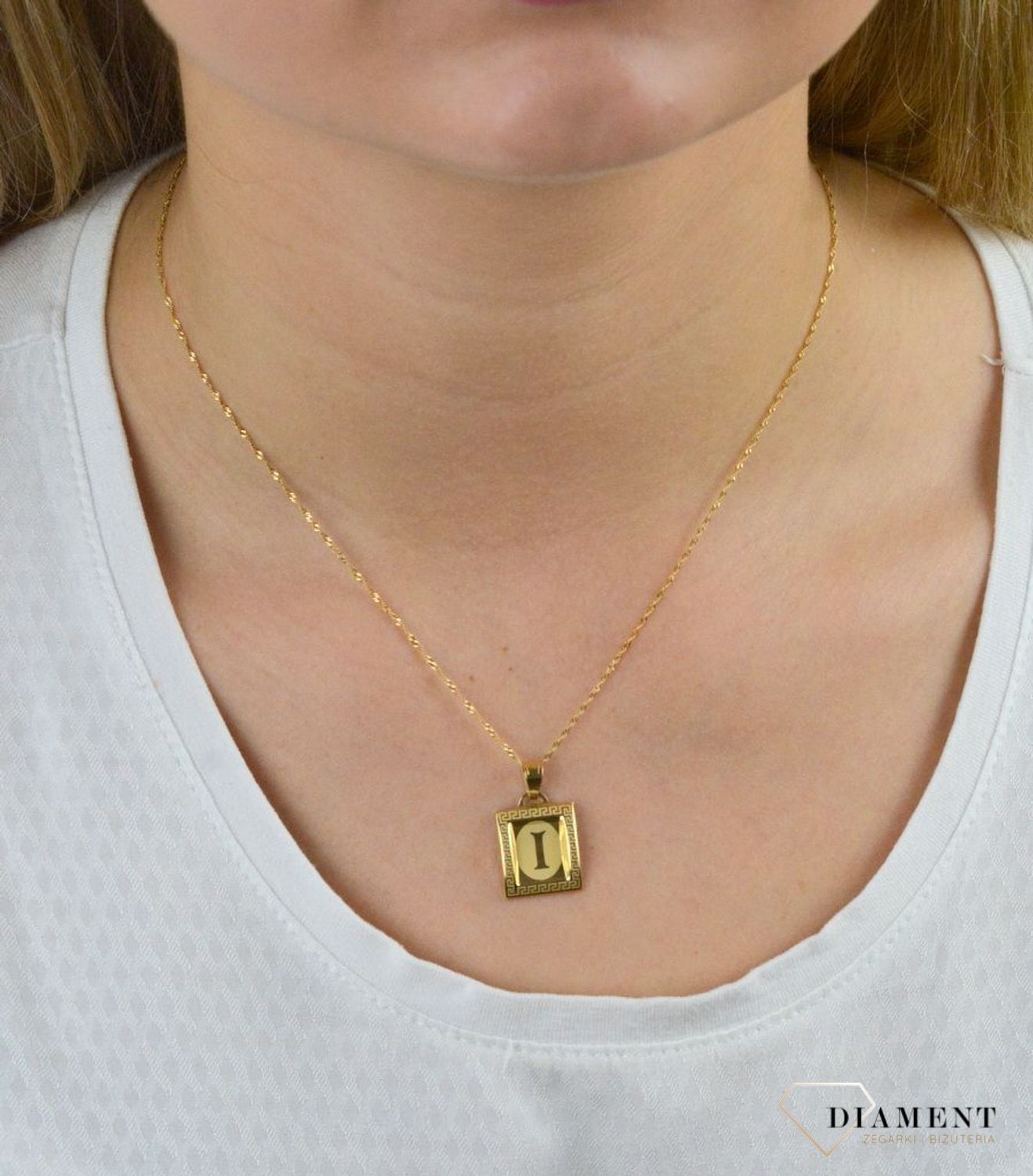 Złota zawieszka 585 literka I w Papirusie DIA-ZAW-5322-585.jpg
