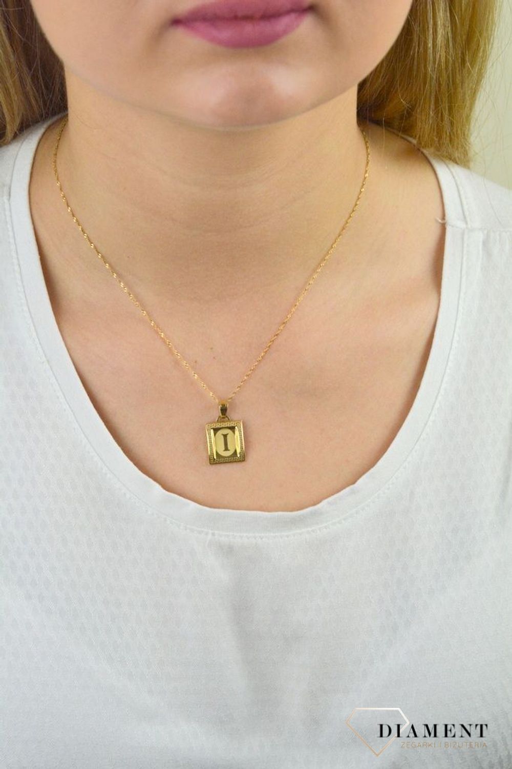 Złota zawieszka 585 literka I w Papirusie DIA-ZAW-5322-585.jpg