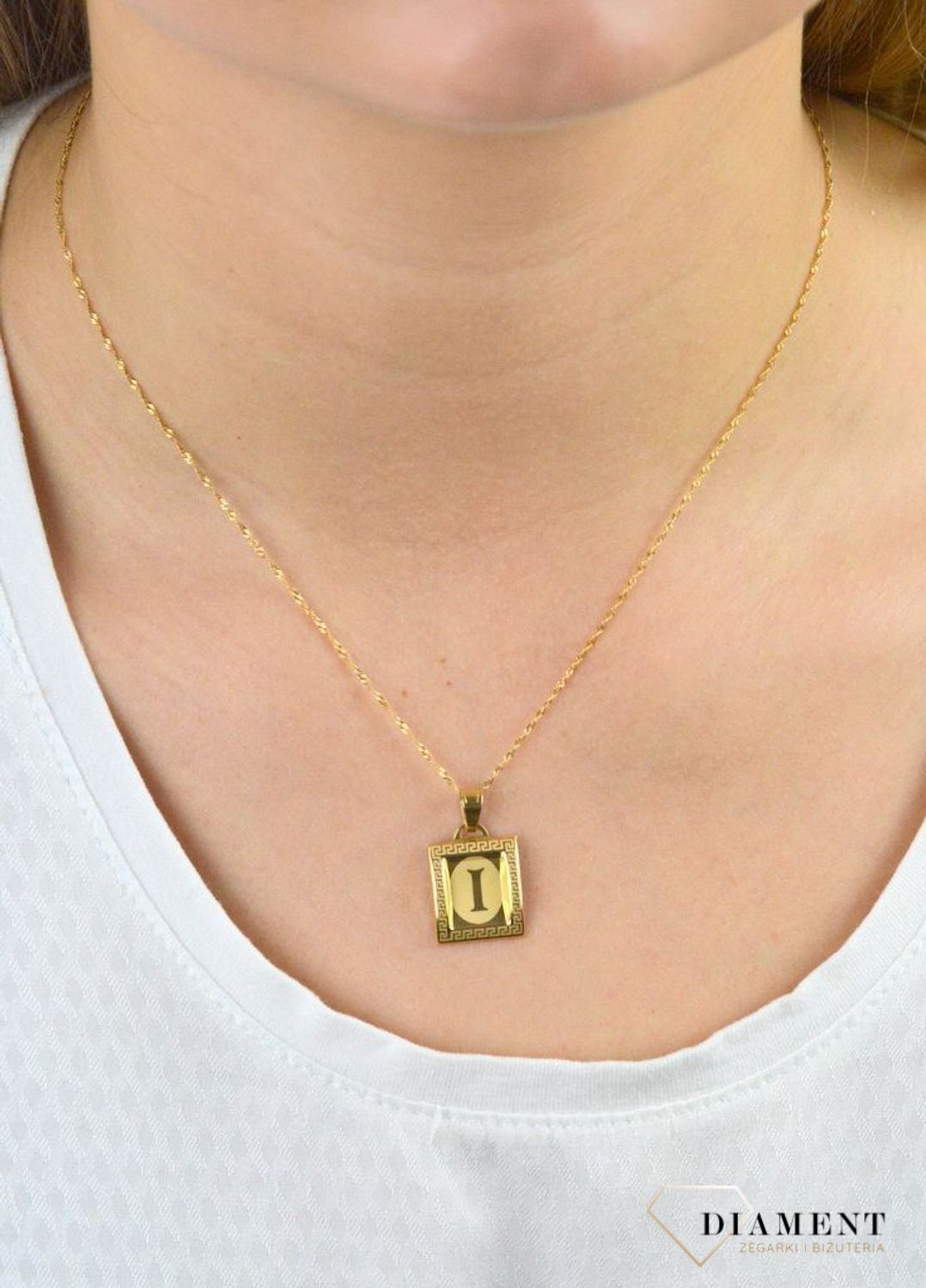 Złota zawieszka 585 literka I w Papirusie DIA-ZAW-5322-585.jpg