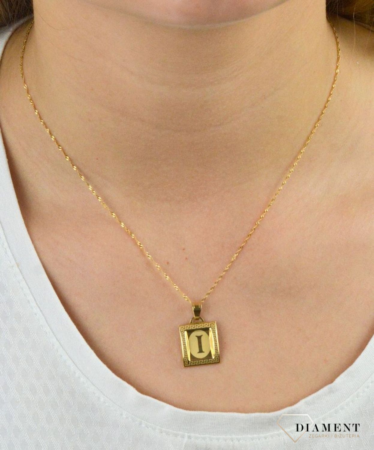 Złota zawieszka 585 literka I w Papirusie DIA-ZAW-5322-585.jpg