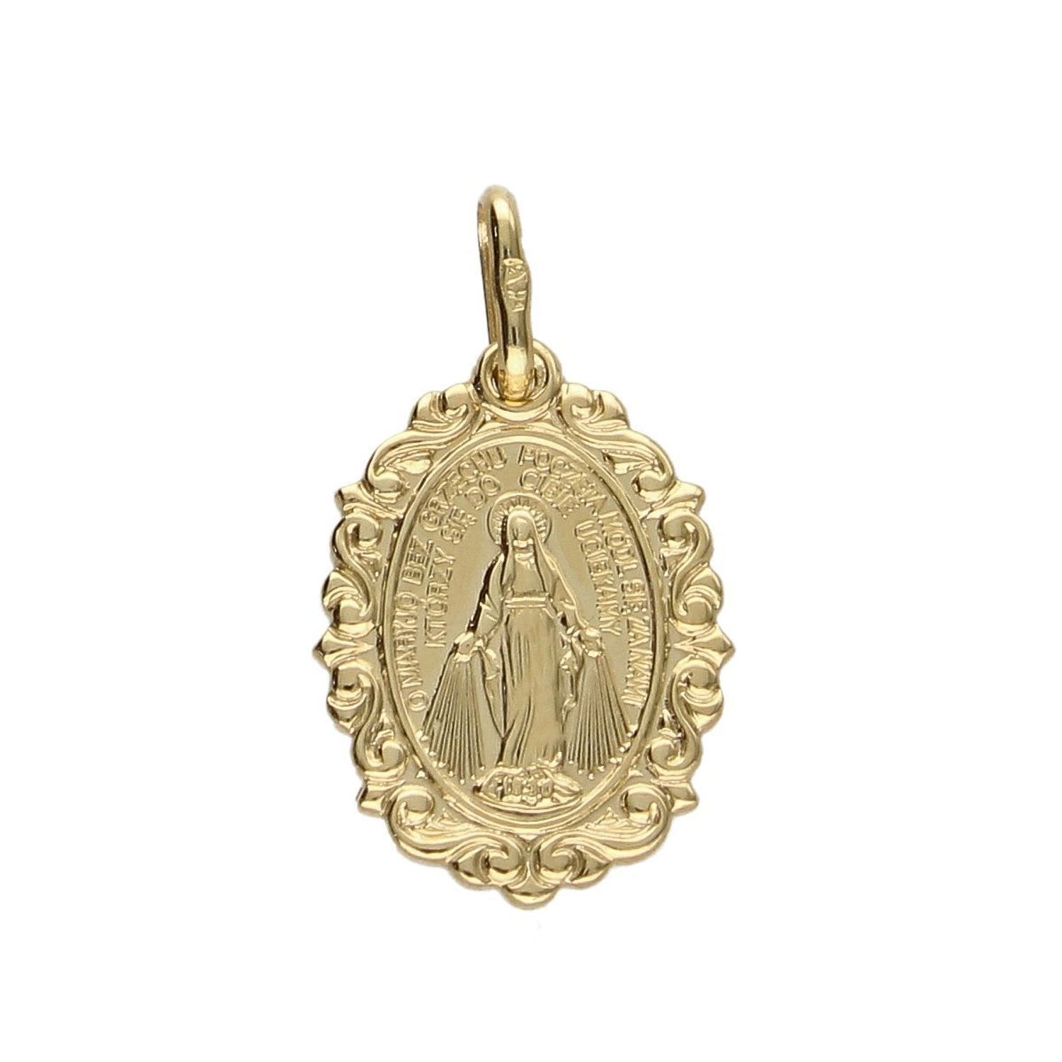 Złota zawieszka medalik Matka Boska DIA-ZAW-5349-585.jpg