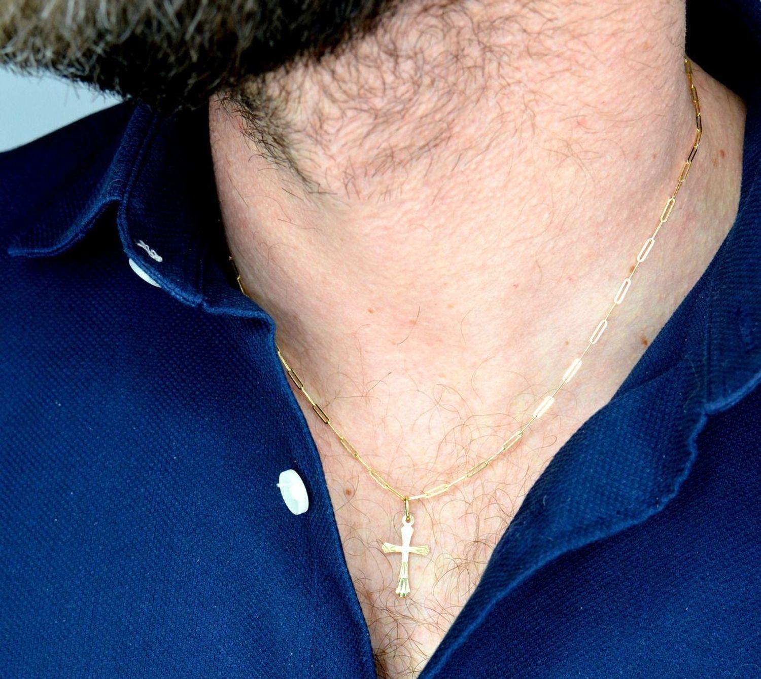 Złota zawieszka 585 grawerowany krzyżyk DIA-ZAW-5354-585.jpg