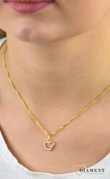 Piękna złota zawieszka w kształcie serca to śliczny dodatek, który odmieni każdą stylizację. Złoto jest metalem szlachetnym znanym i kochanym przez kobiety już od starożytności, (3).JPG