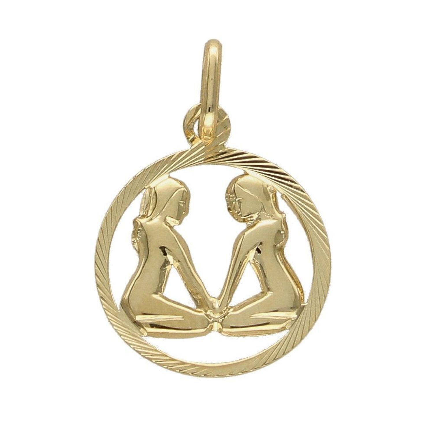 Złota zawieszka 585 znak zodiaku bliźnięta DIA-ZAW-5364-585.jpg